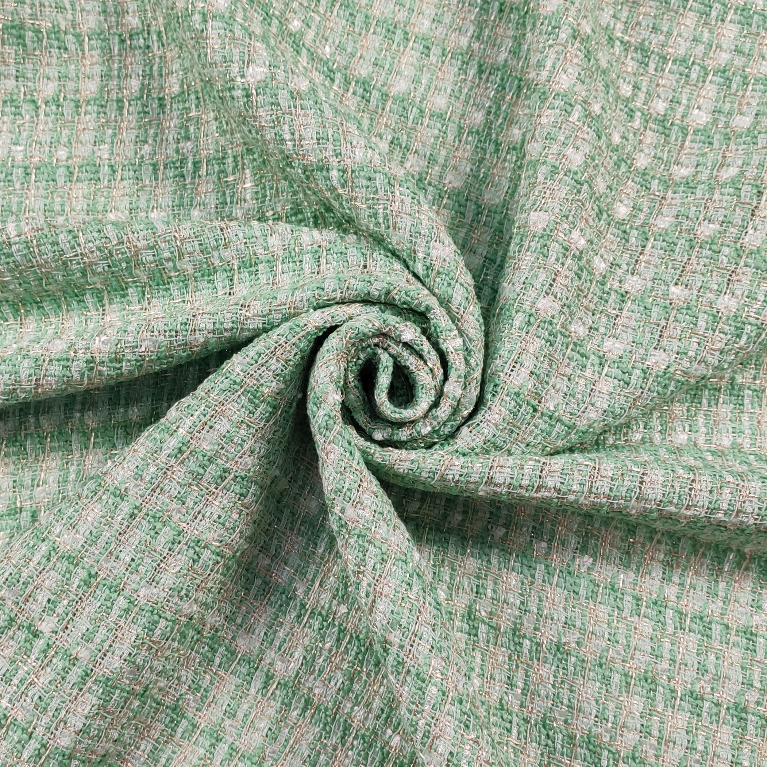 Tweed Vert Menthe Lurex