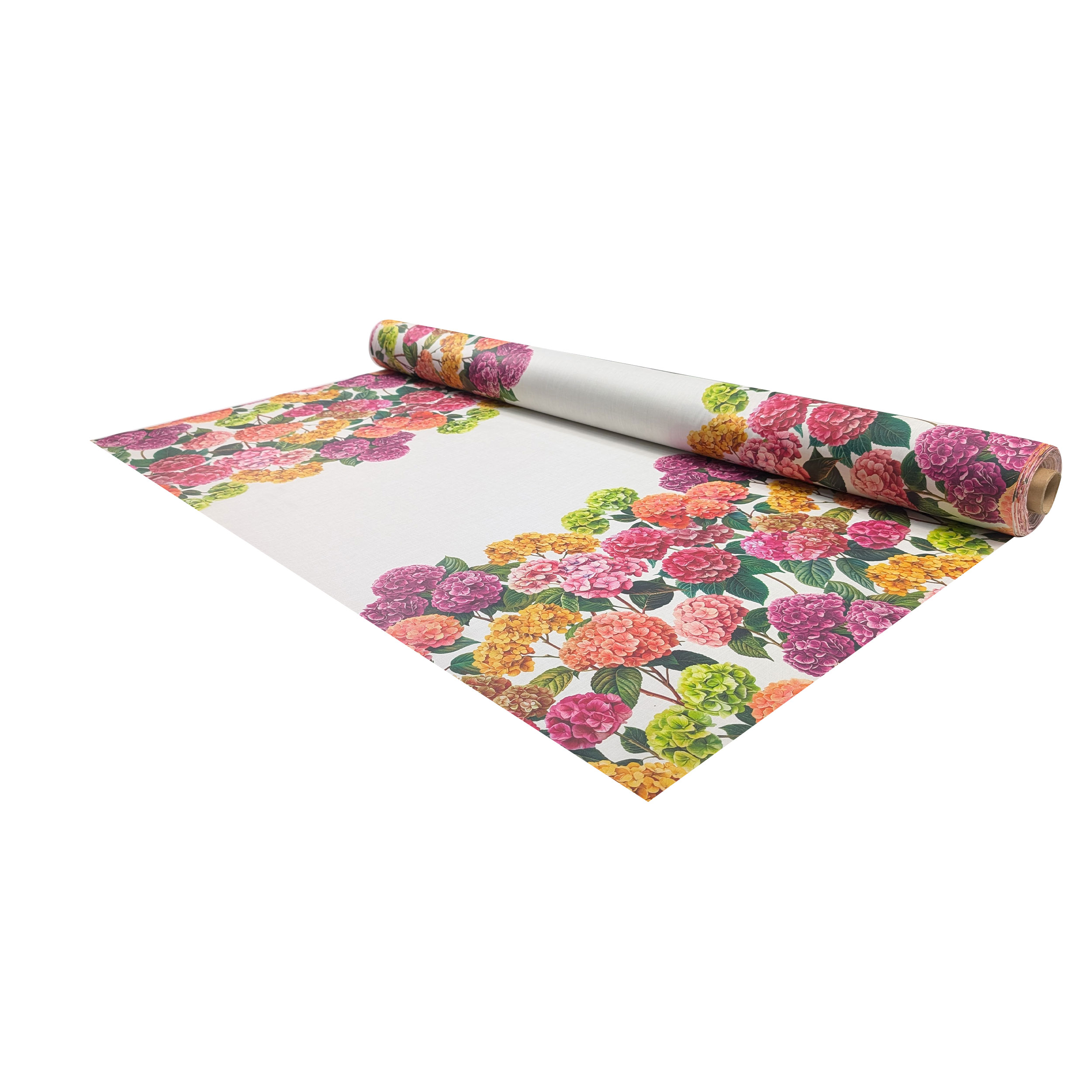 Fabric for Resin Tablecloth Hydrangea Border Image
