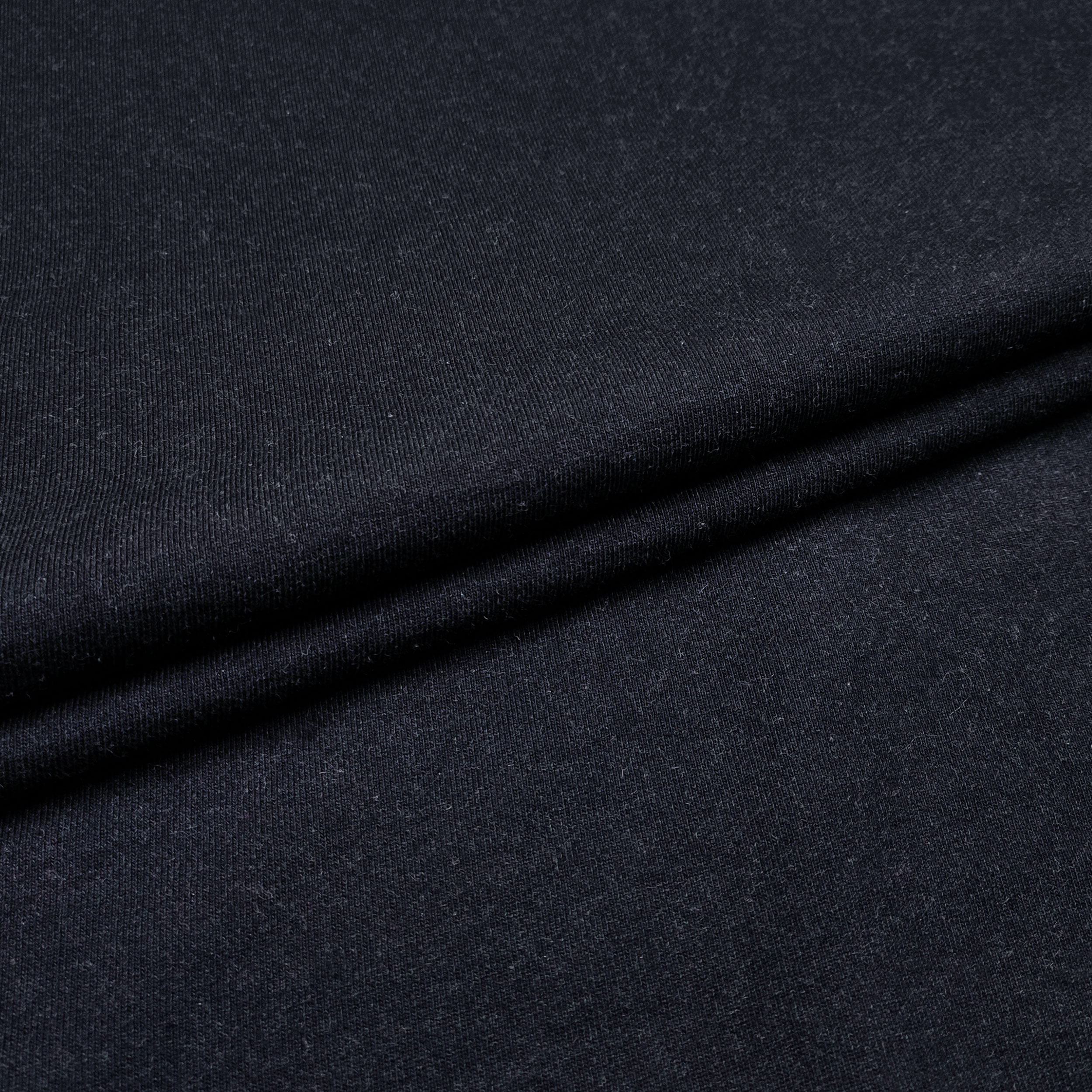Midnight Blue Unbrushed Cotton Fleece Fabric