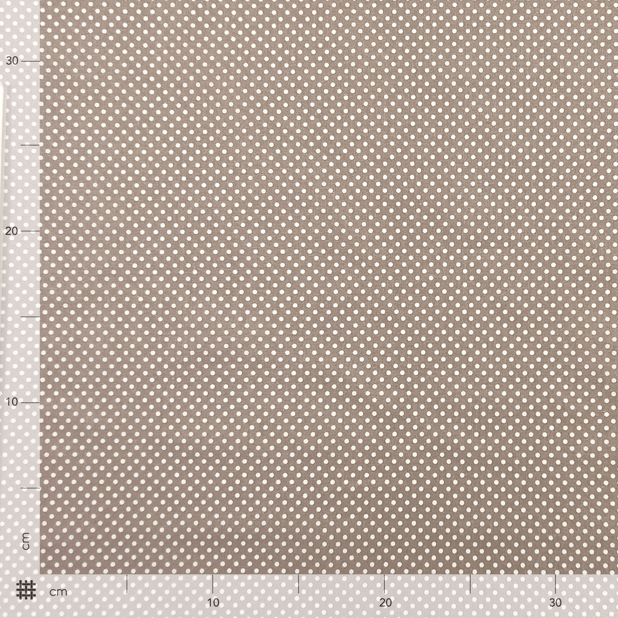 Baumwollstoff Taube Grau Weiß Polka Dot