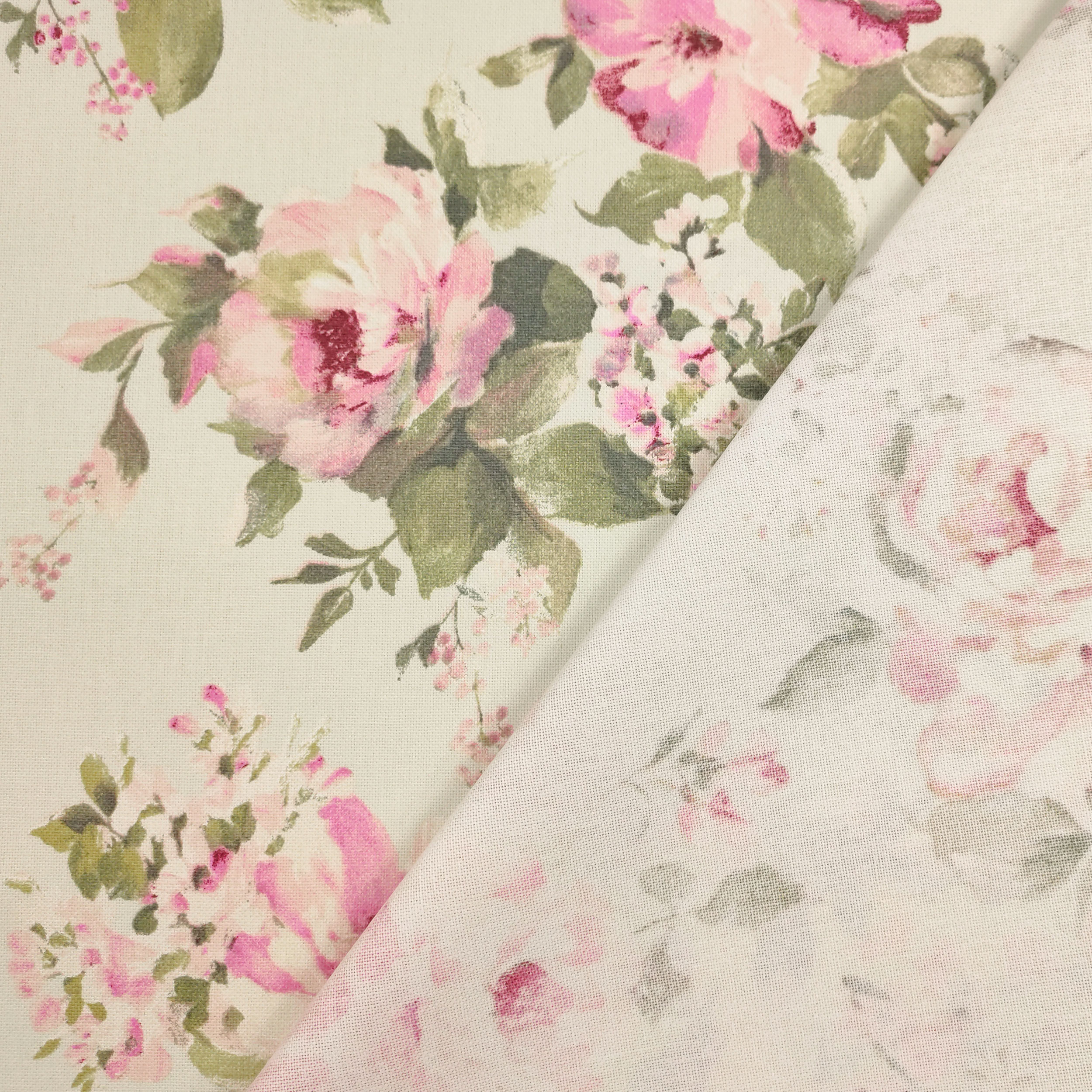 Tissu découpé Panama Rose Vintage 50x140 cm Image