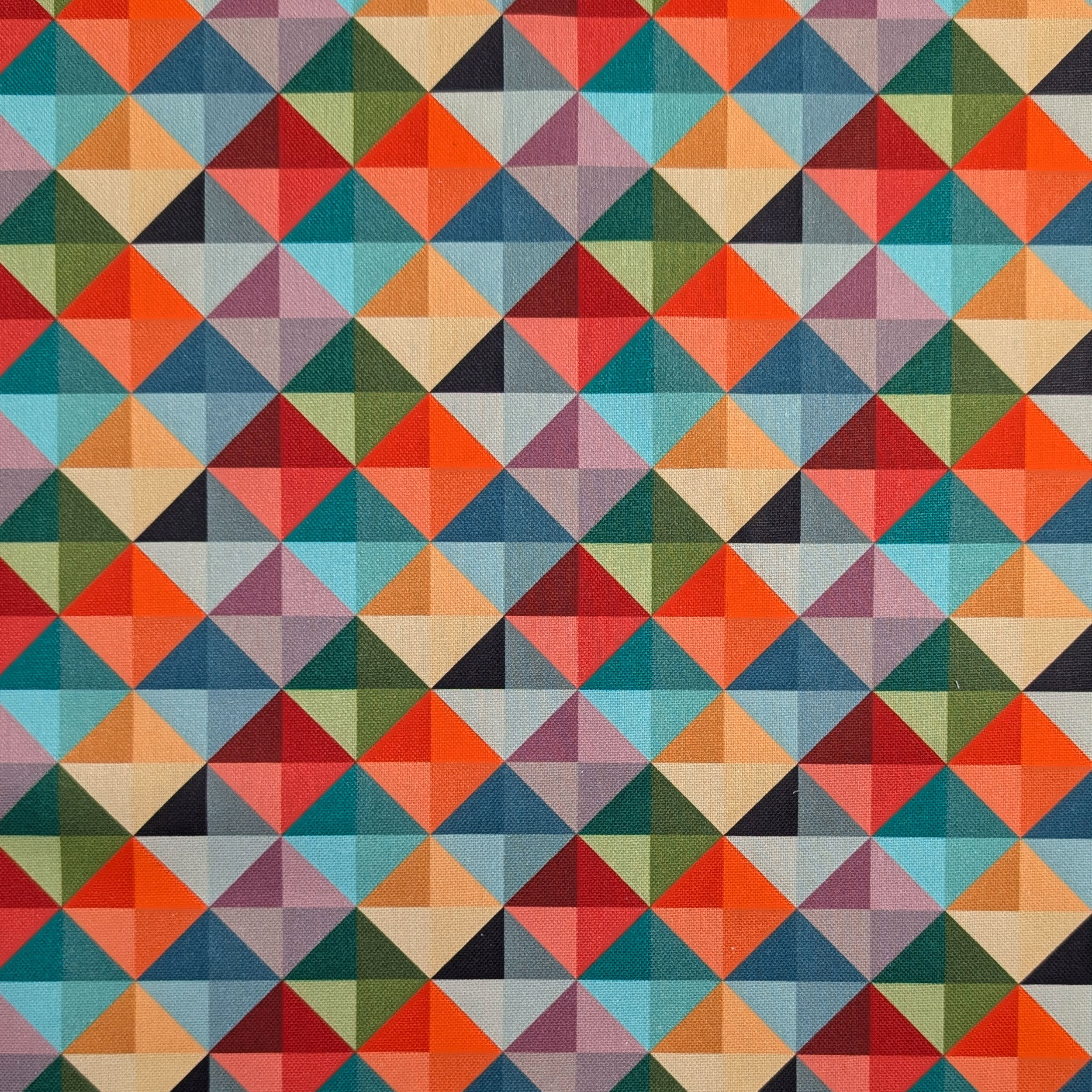Panama Pure Cotton Geometry Multicolour Image