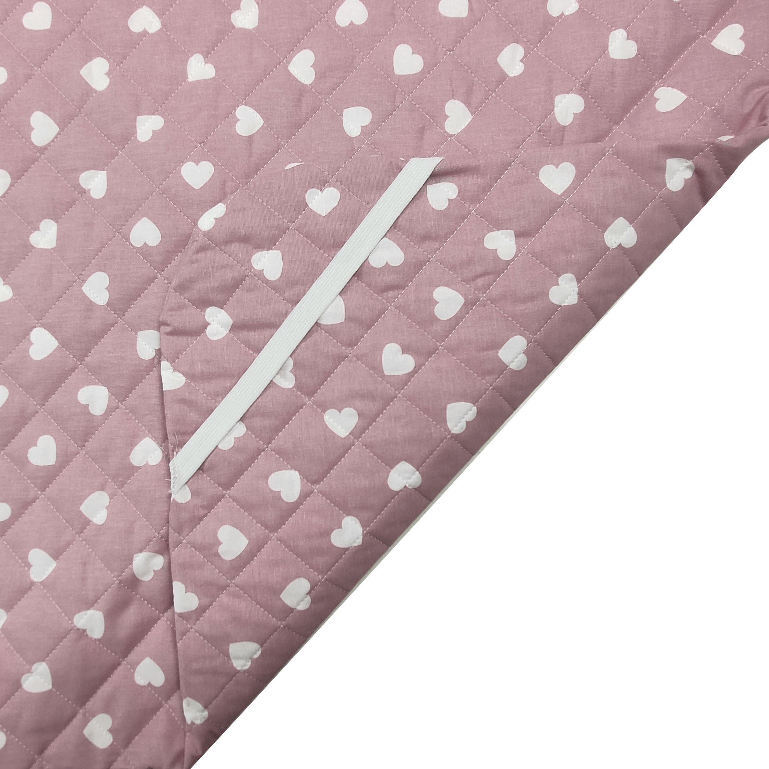 Sac de couchage Cœurs blancs sur fond rose antique