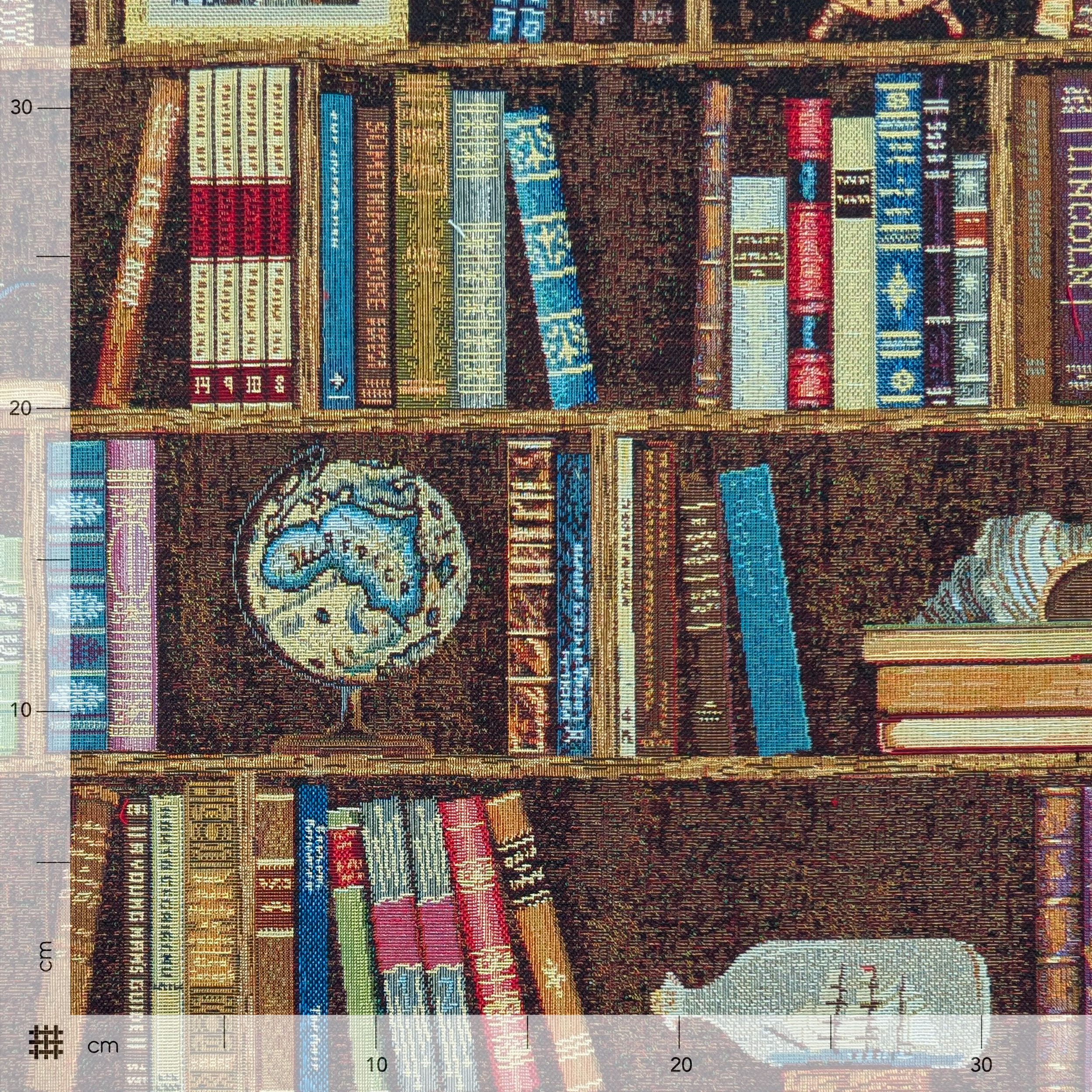 Cutout Fabric Gobelin Bookcase Marina 100x140 cm Image