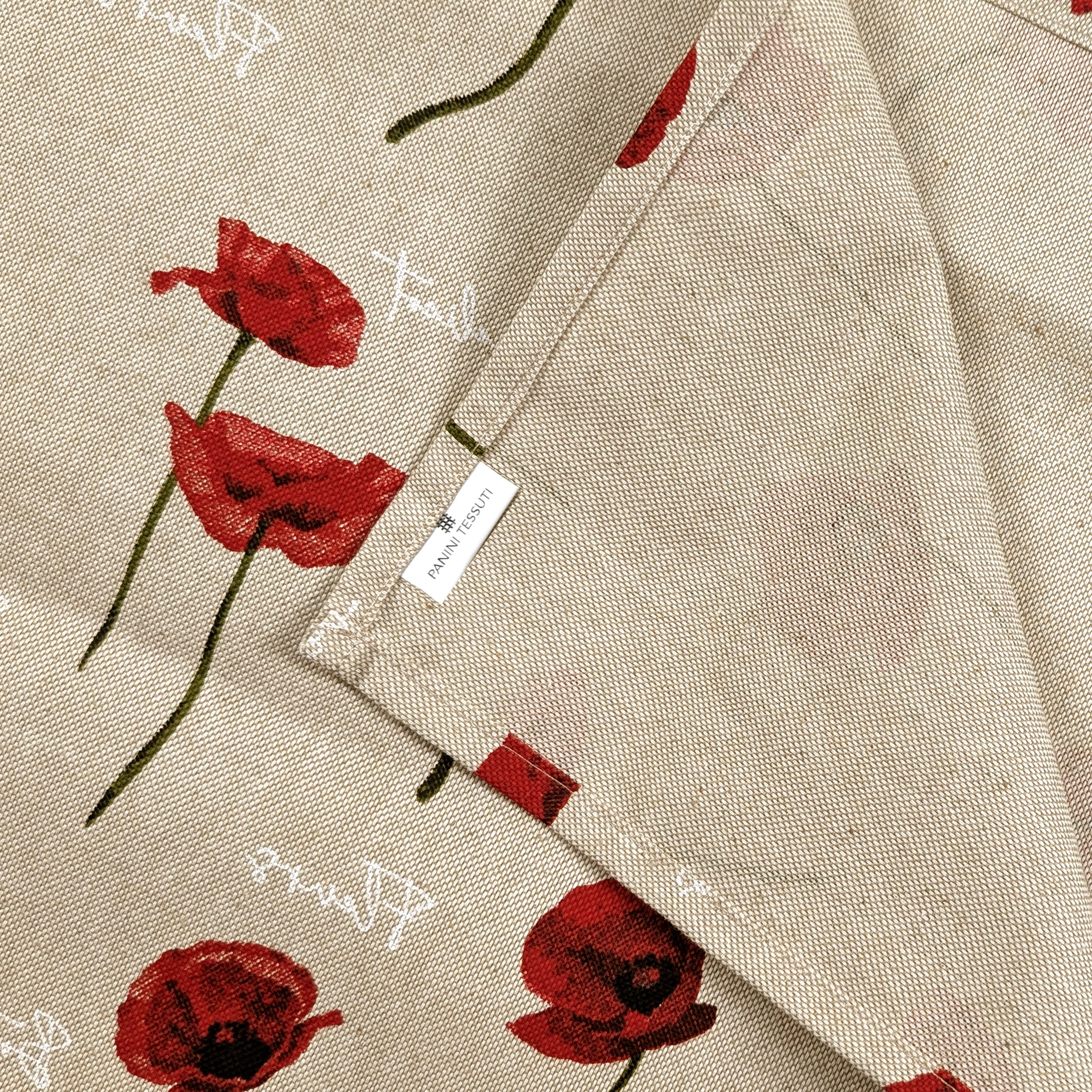 Vintage Poppies Tablecloth Image