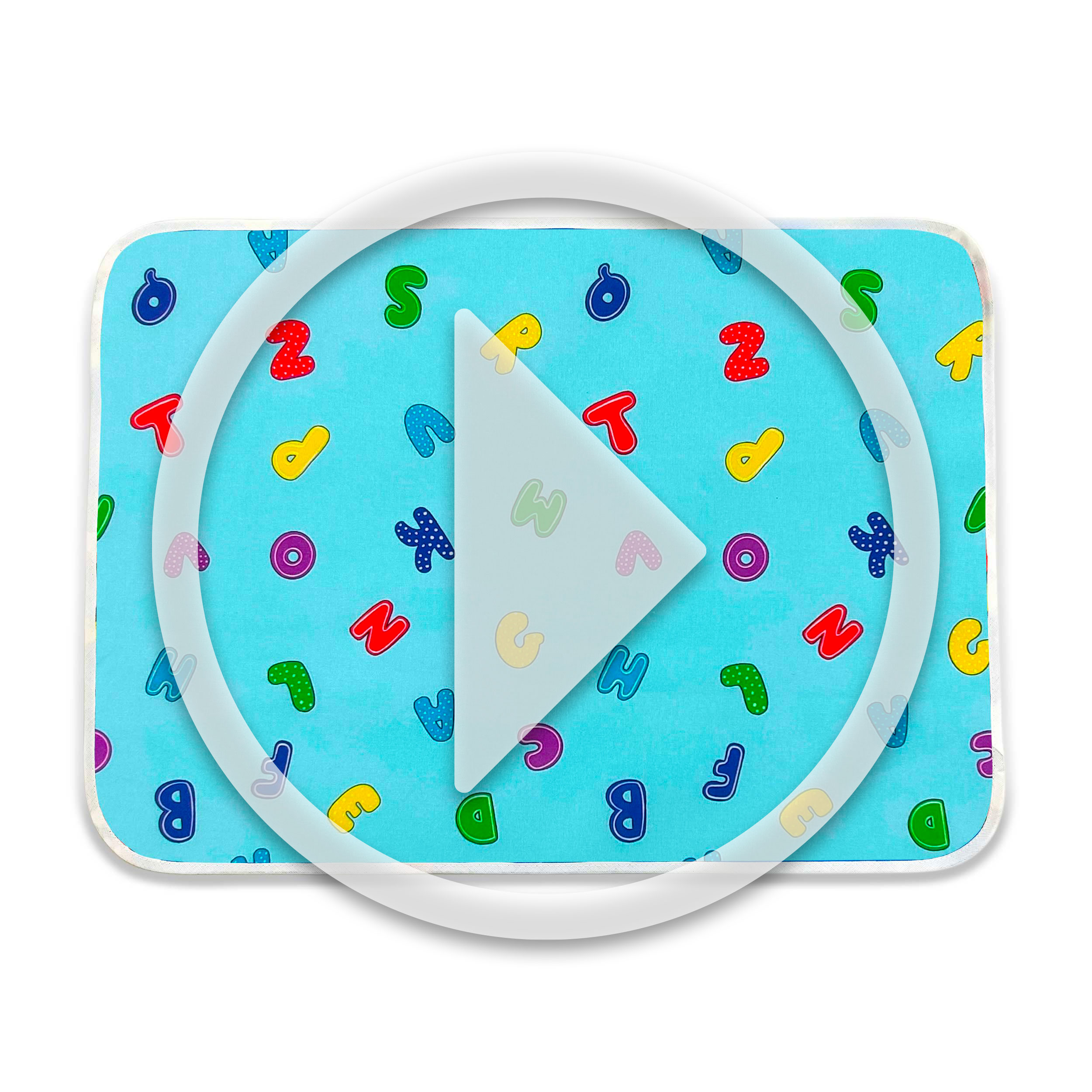 Alphabet Placemat Blue Background Image