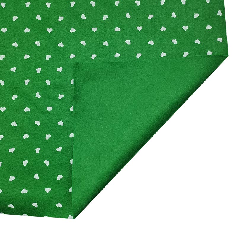 Soft Thin Felt - White Hearts Image