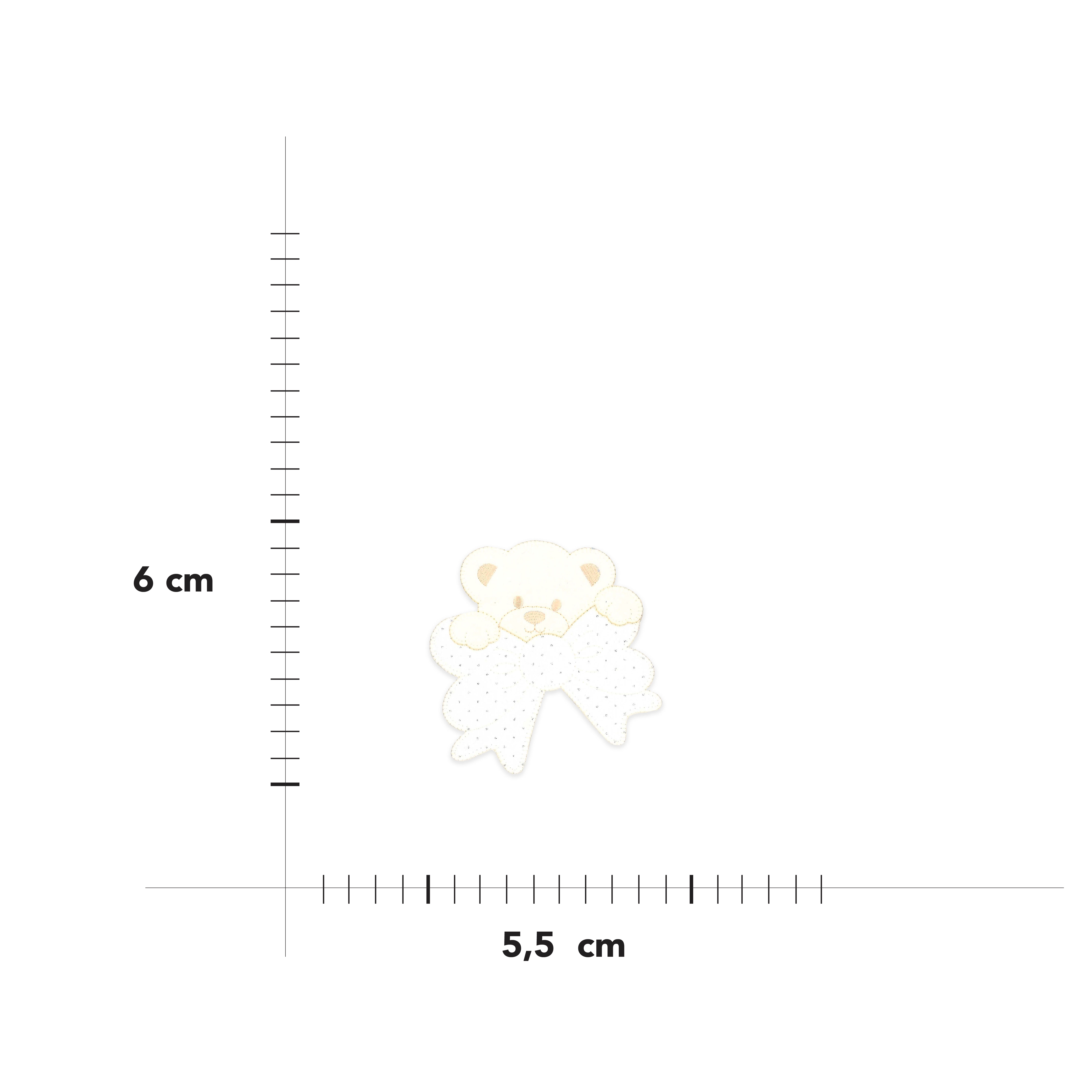 Little Bear Application with Rhinestone Bow Image