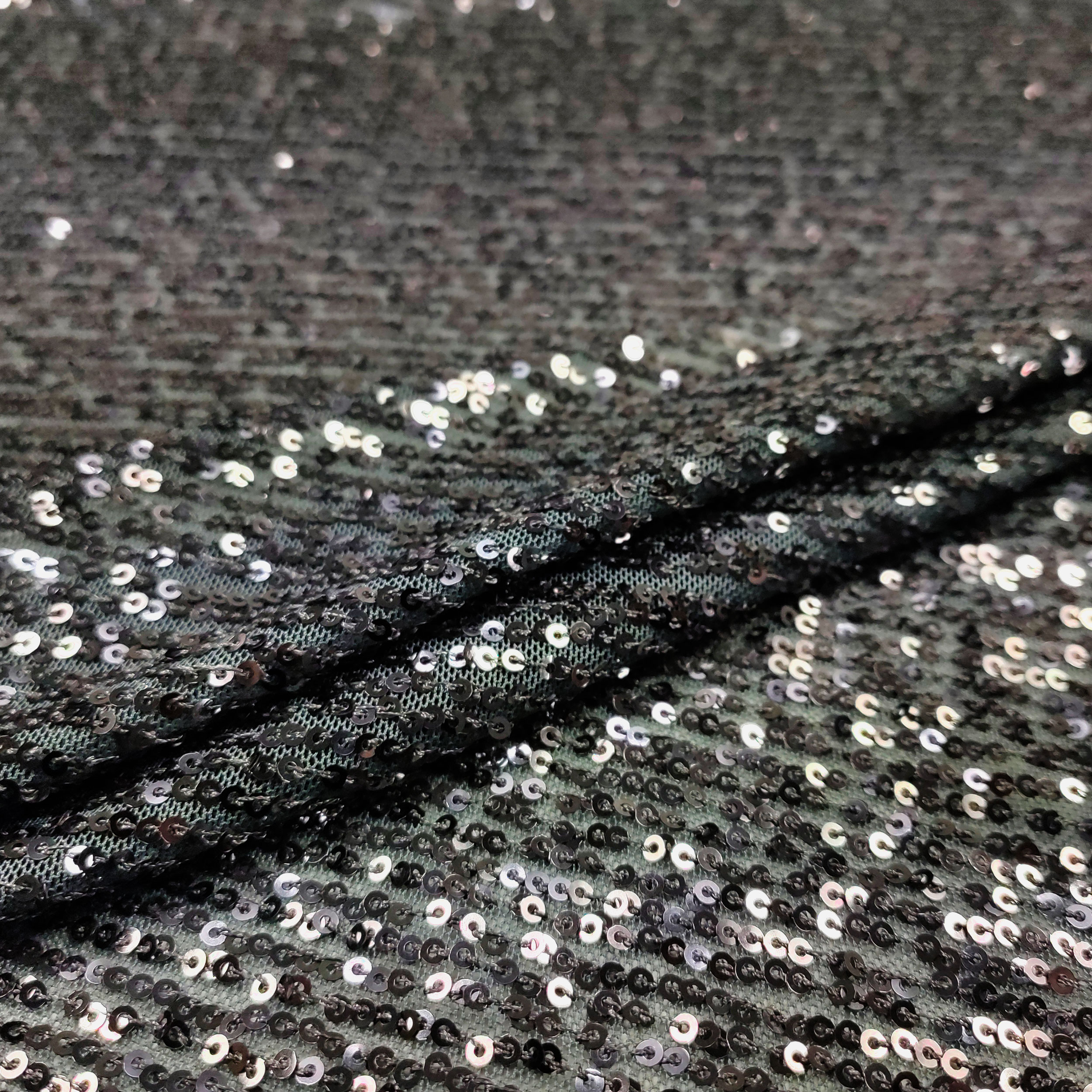 Tissu Gris Paillettes