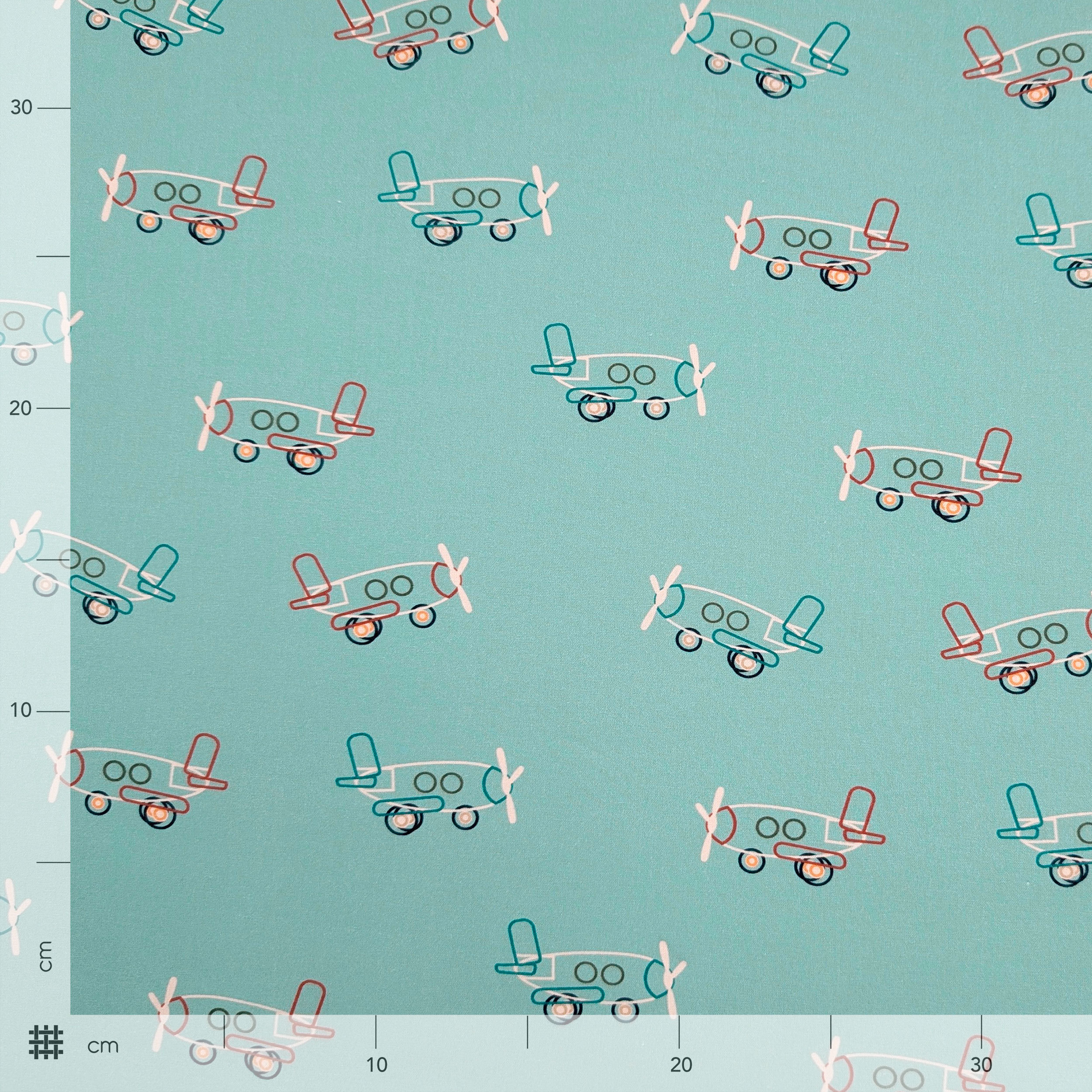 Poplin Cotton Airplanes Image