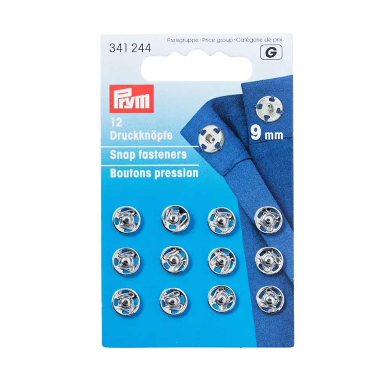 Prym Automatic Buttons 9 mm Argent