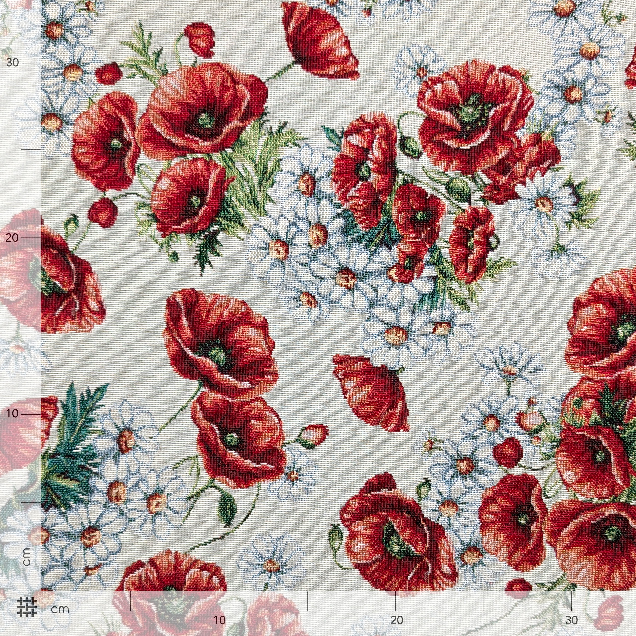 Gobelin Décor Coquelicots et marguerites Image
