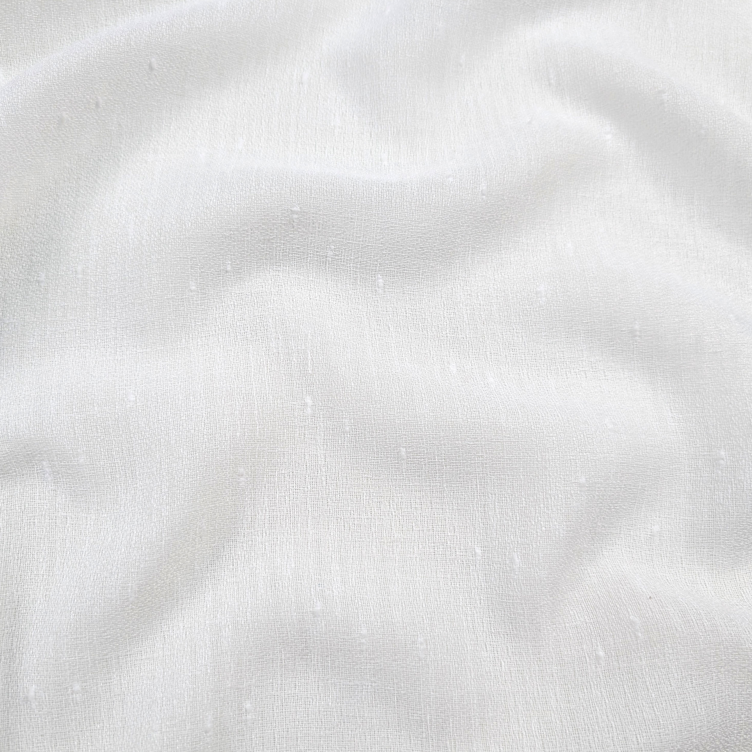 Natural Flocked Curtain Fabric Image