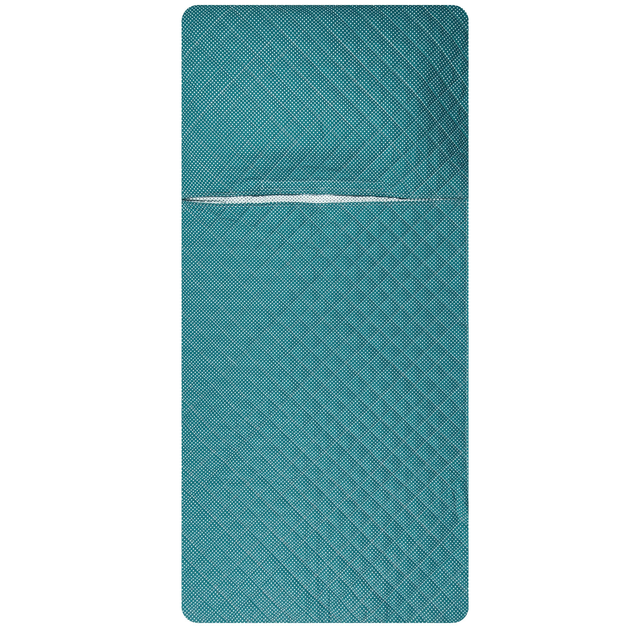 Sac de couchage turquoise à pois