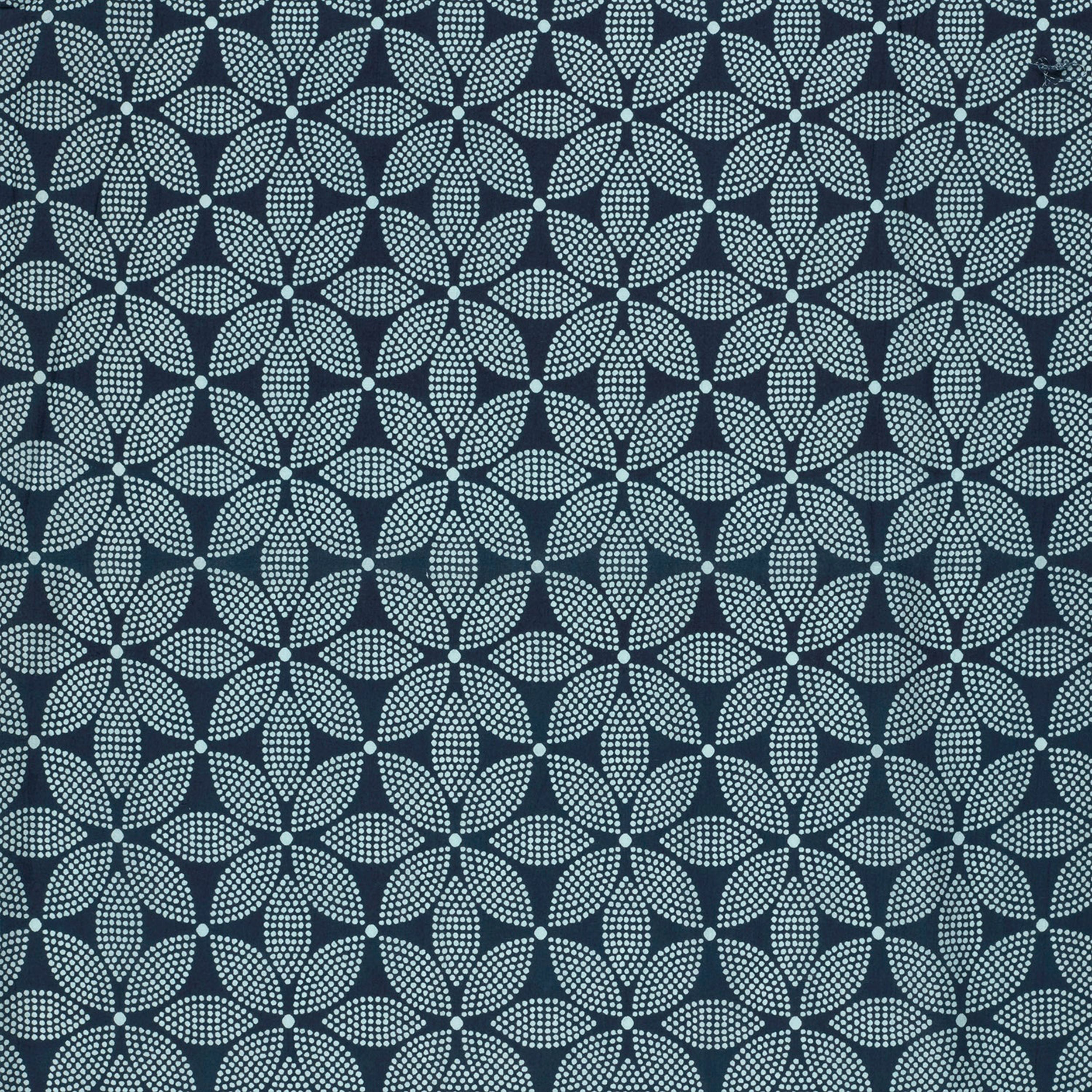 Batik Flower Pattern Cotton Blue Image