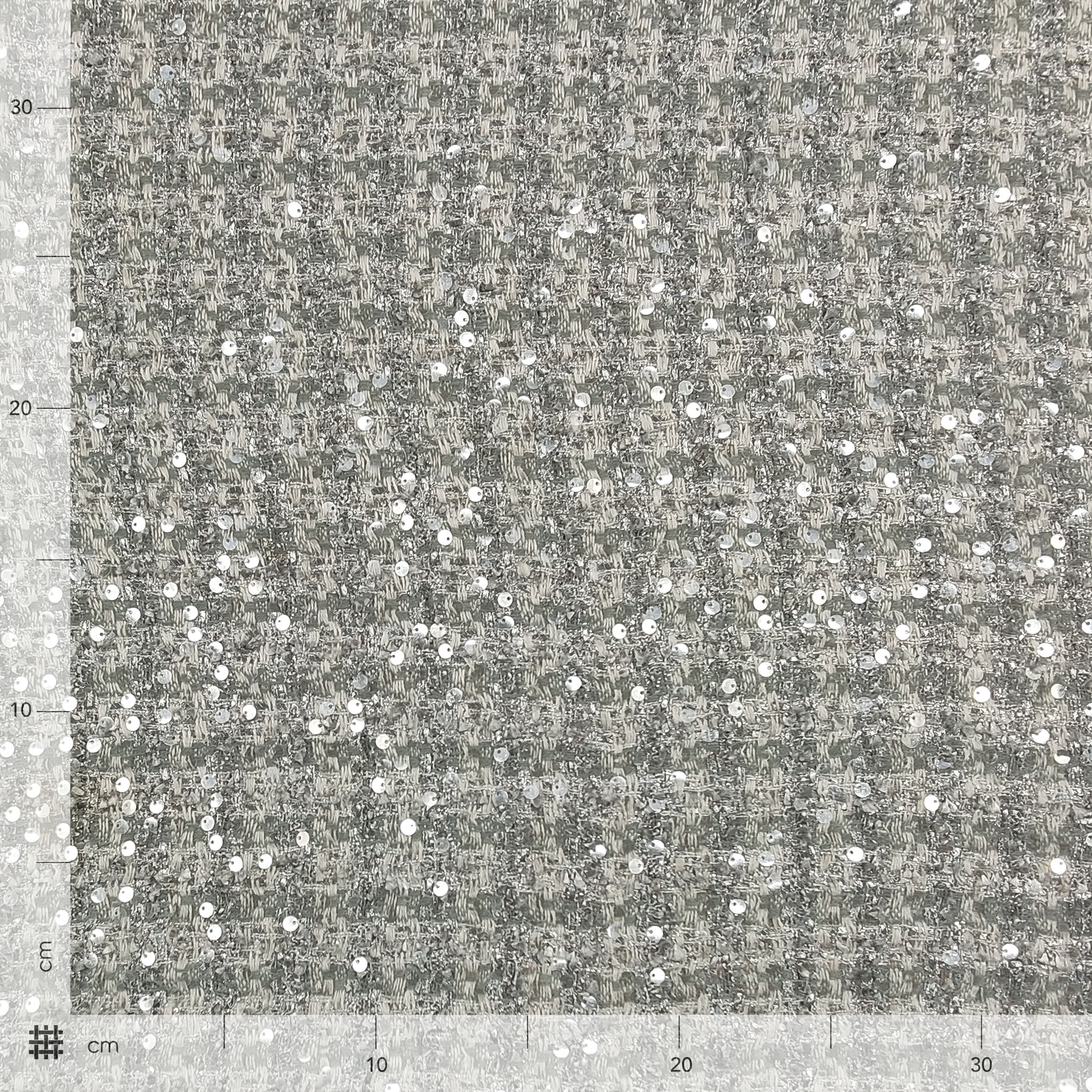 Jacquard Fashion gris clair avec paillettes