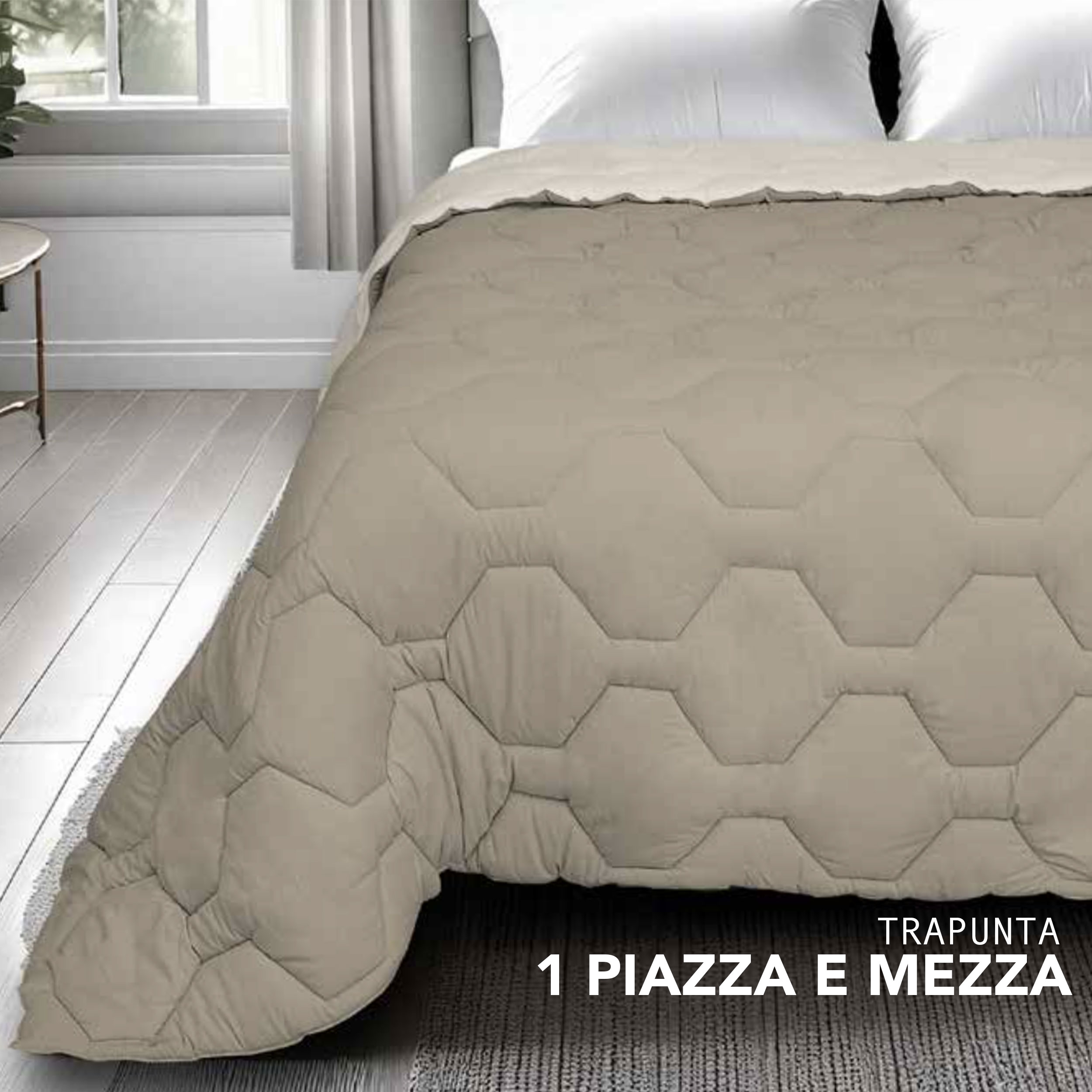 Tortora Two-Tone Heavy Quilted Square and Half Square Image