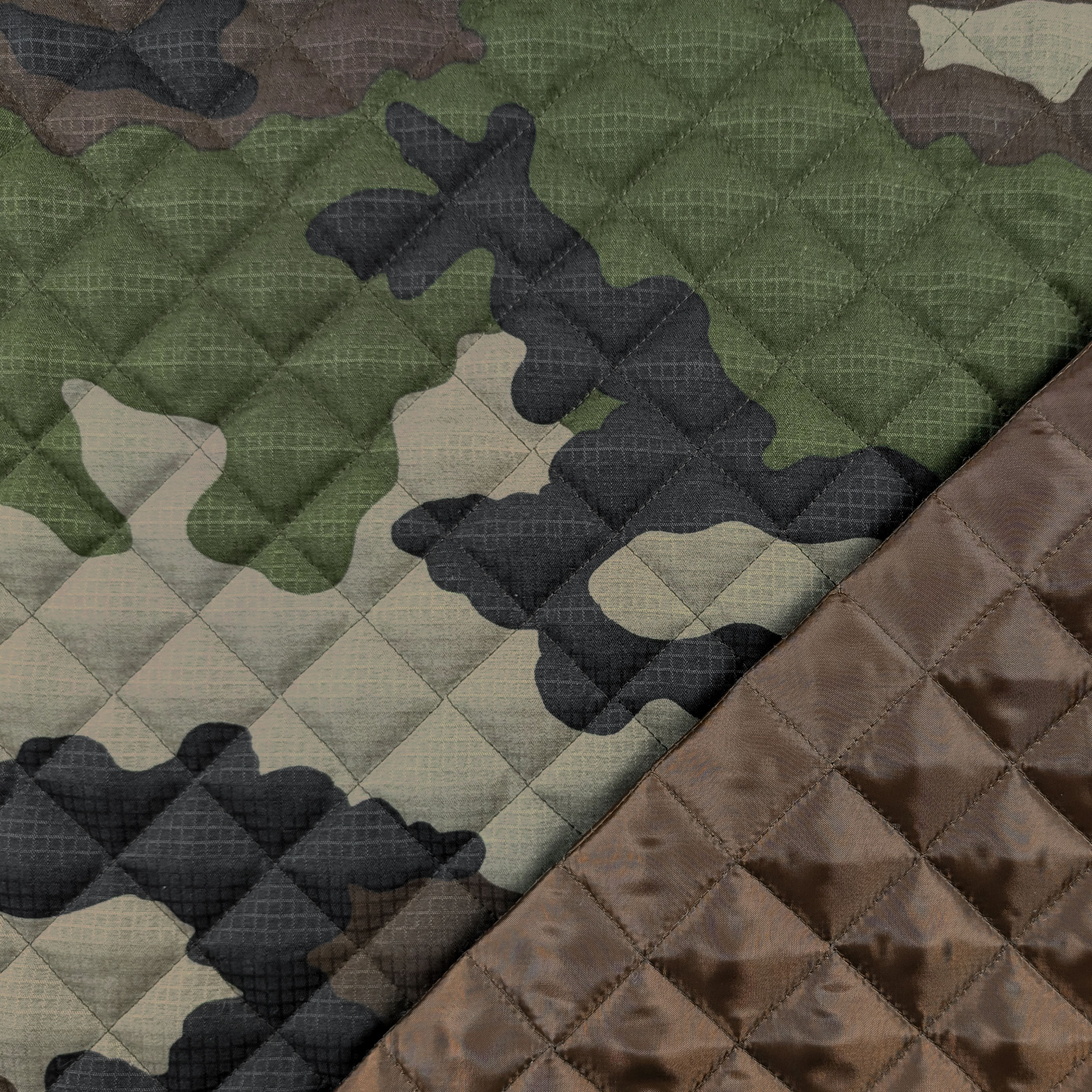 Tejido acolchado con estampado de camuflaje Image