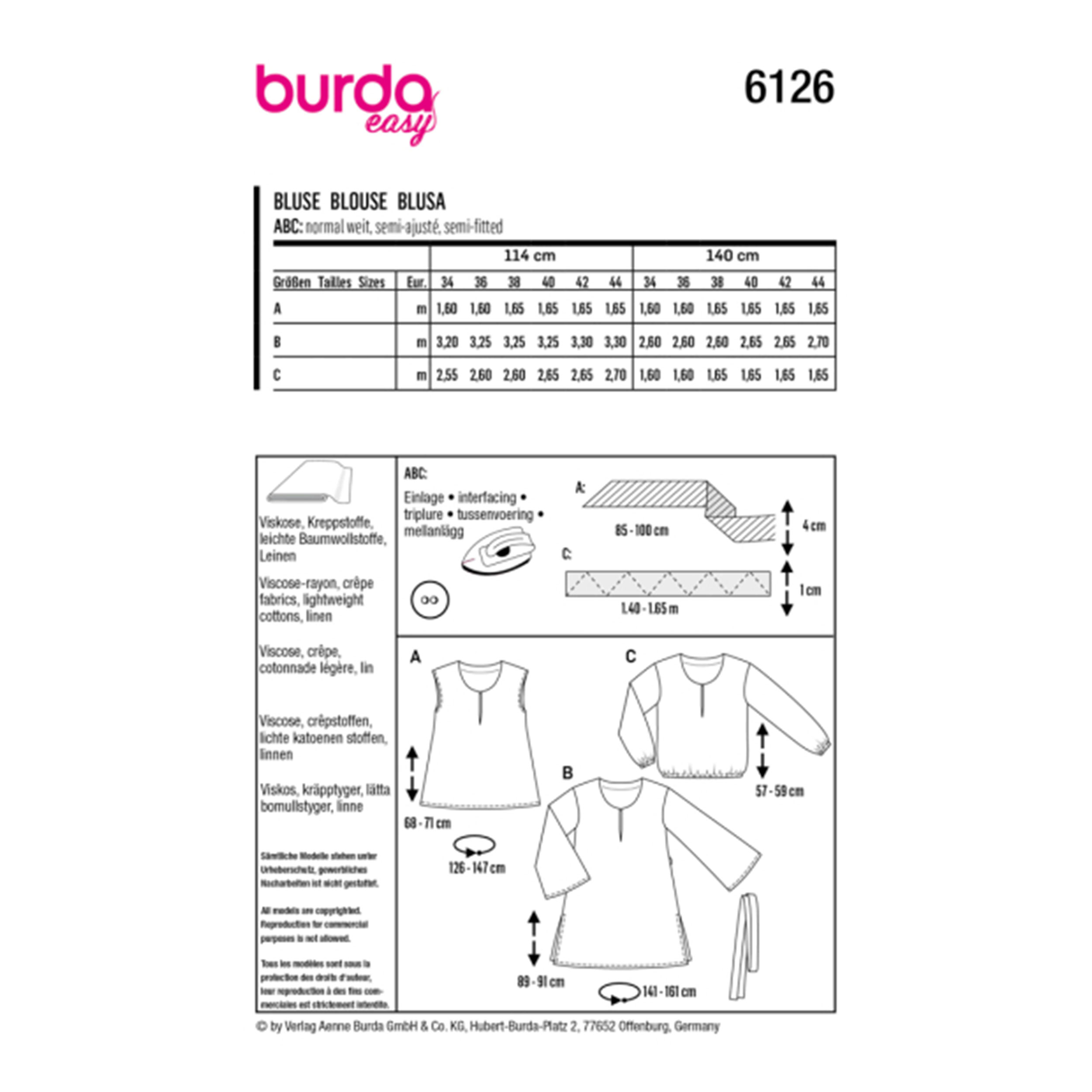 Burda Pattern Super Easy Tunic Image