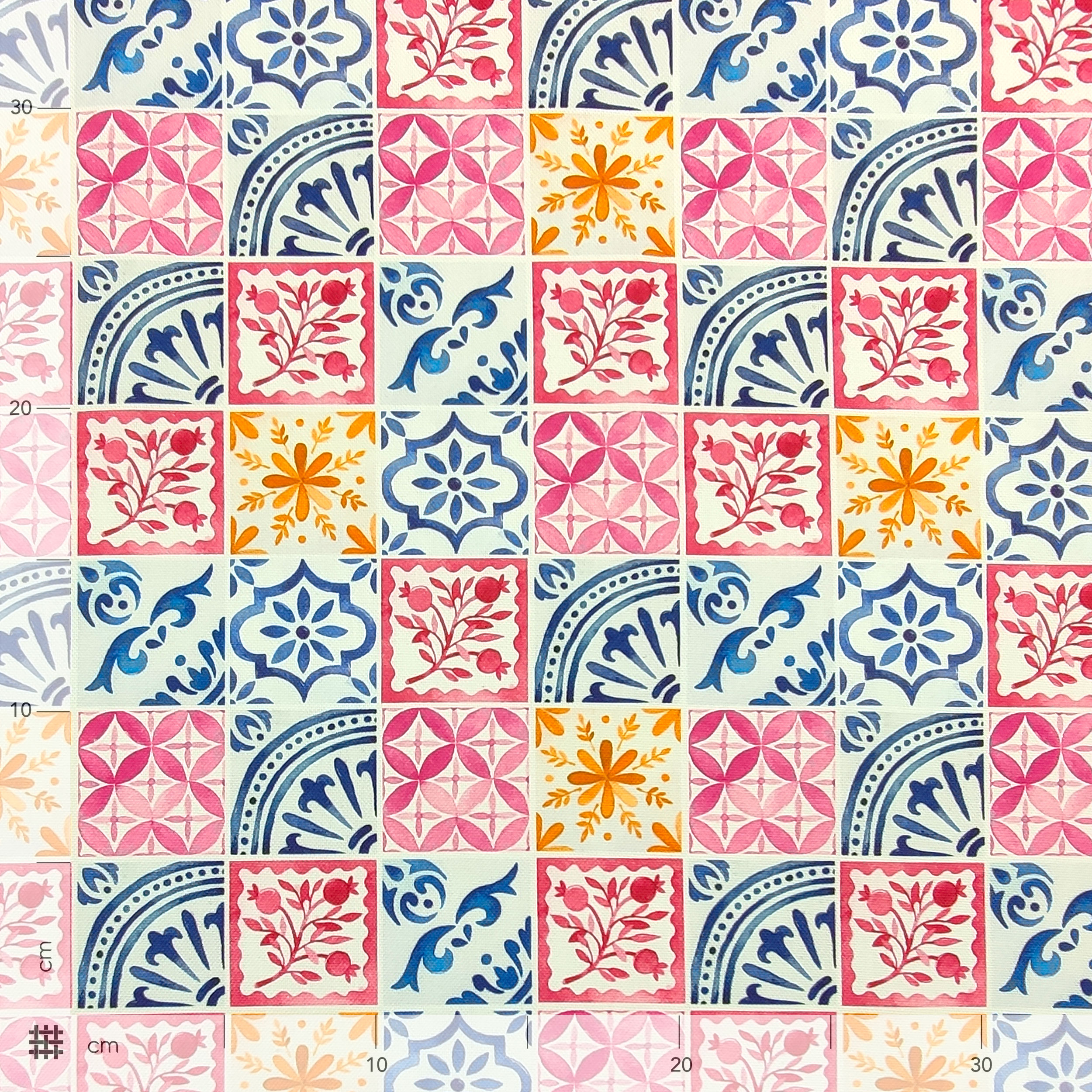 Panama Majolica Pink and Blue