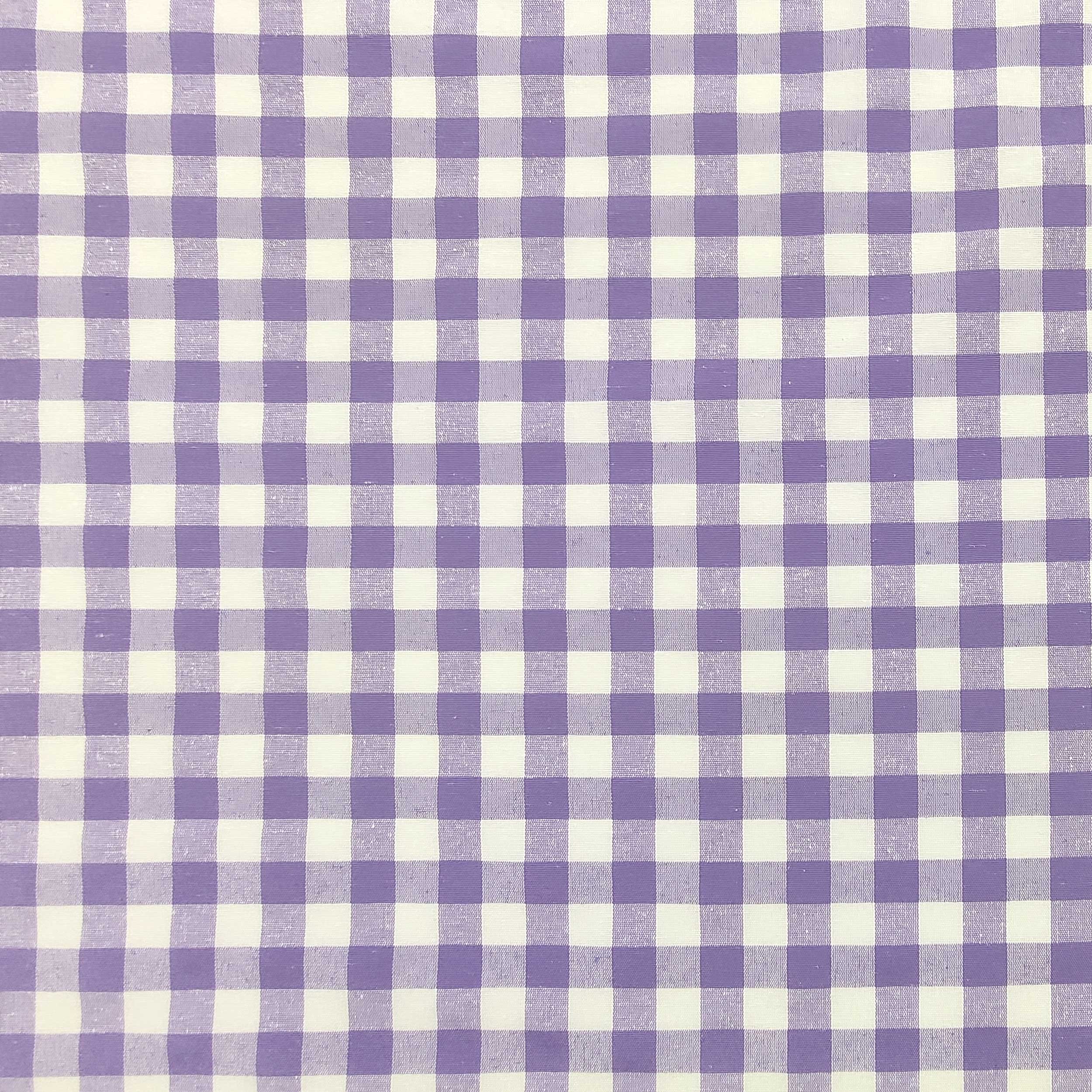 Cutout Fabric Yarn Dyed for Tablecloth Square Pattern Lilac 80x140 cm Image