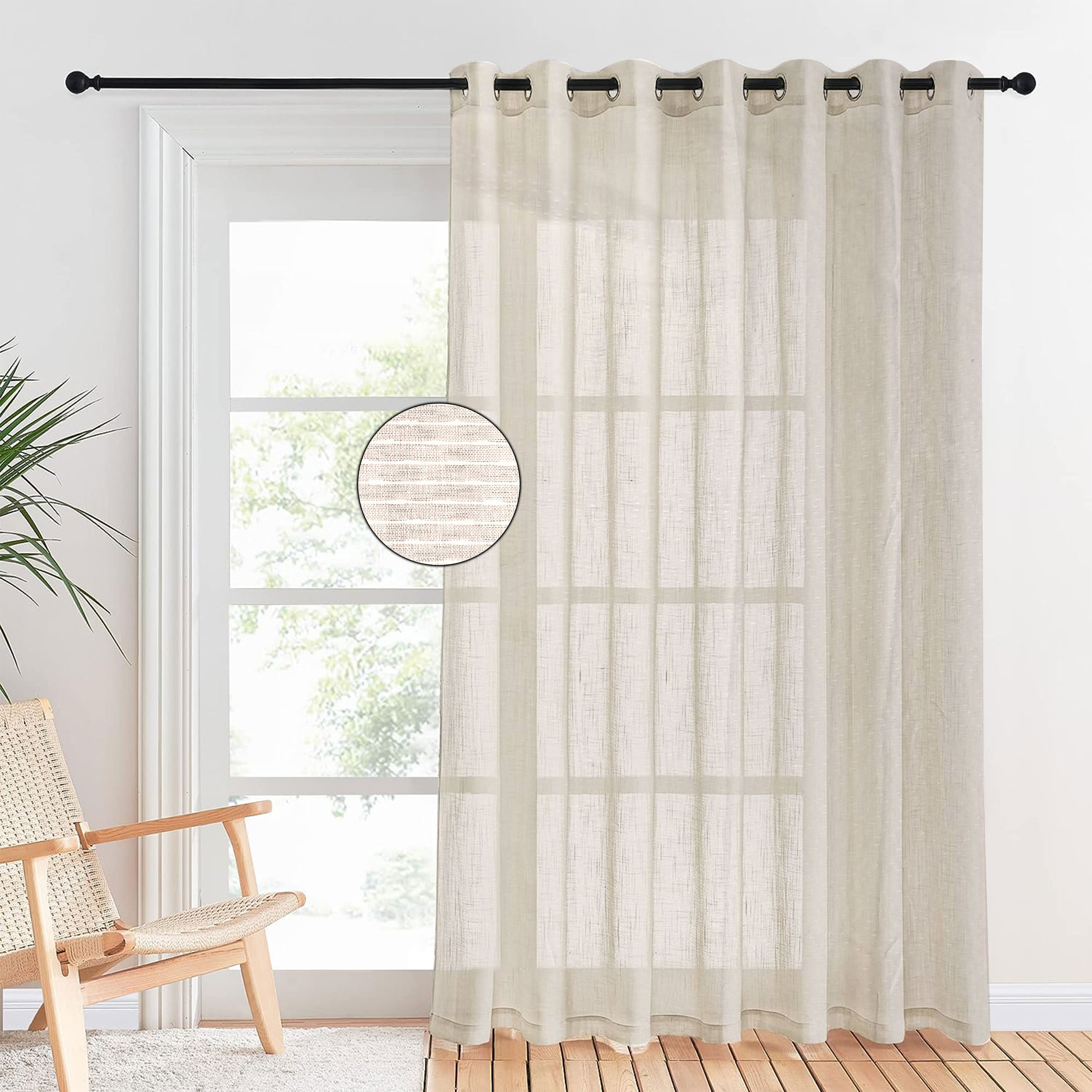 Rideau en tissu Christina Beige