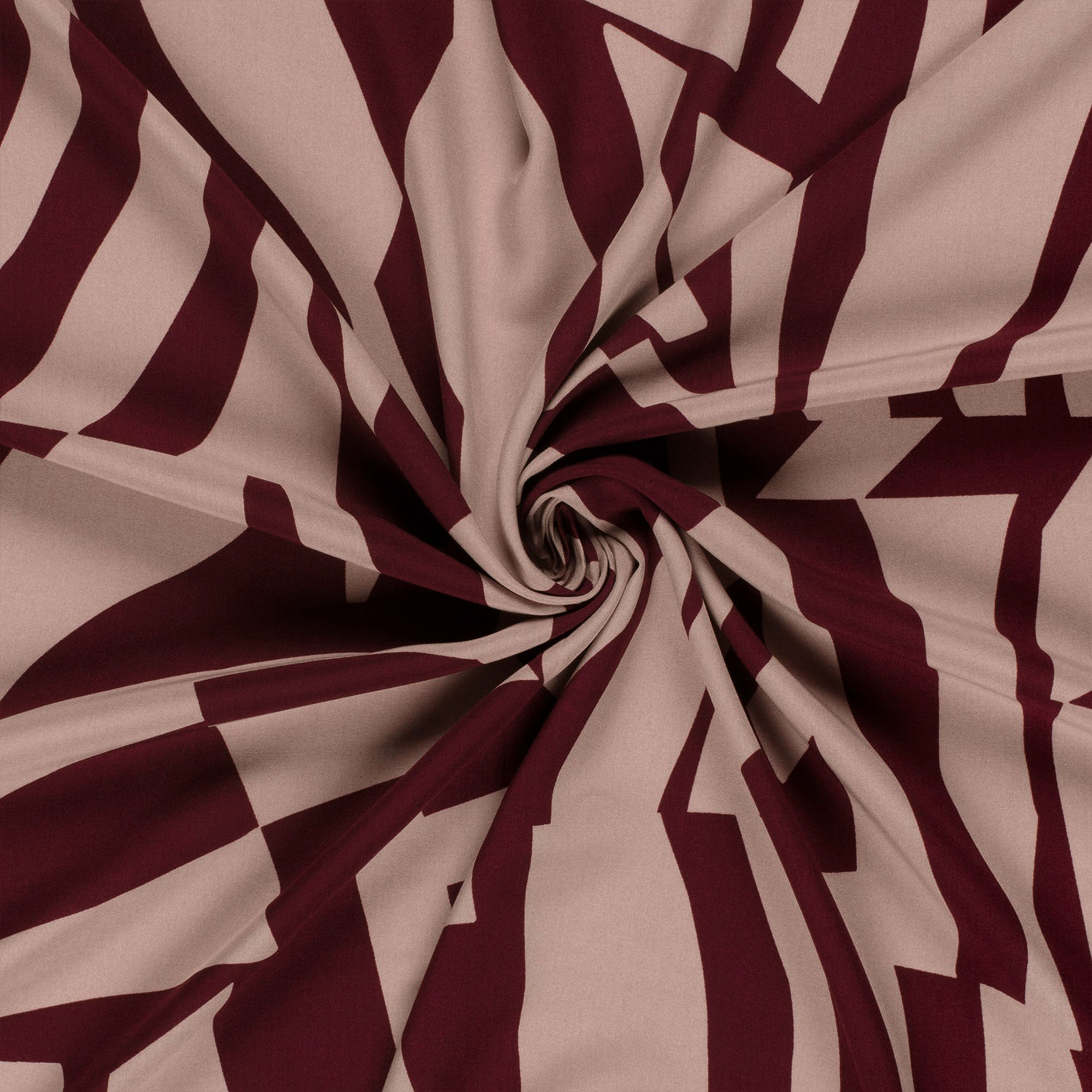 Viscose Poplin Abstract Motifs Bordeaux Background Image