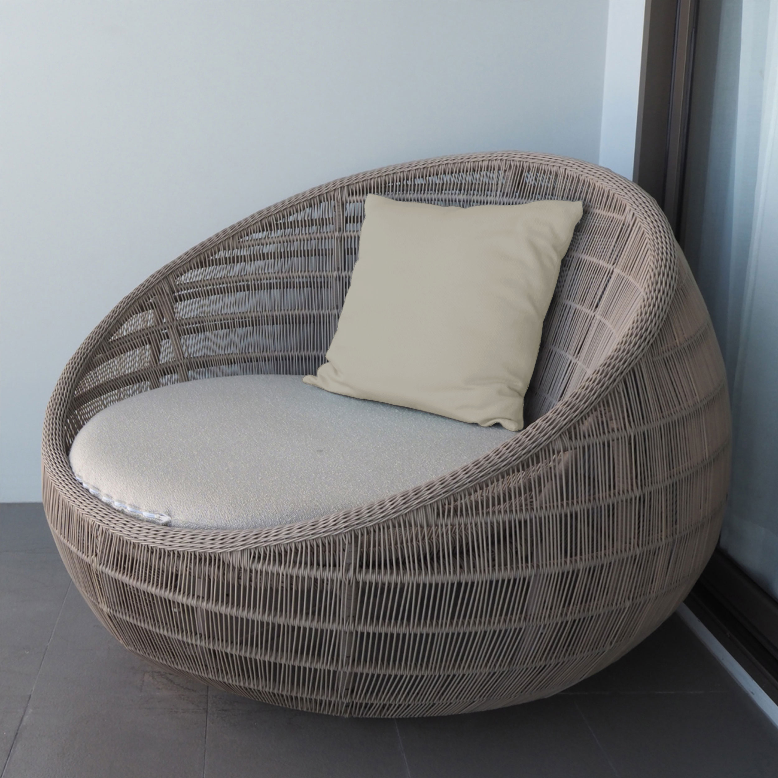 Tissu extérieur imperméable Light Beige Solid Colour