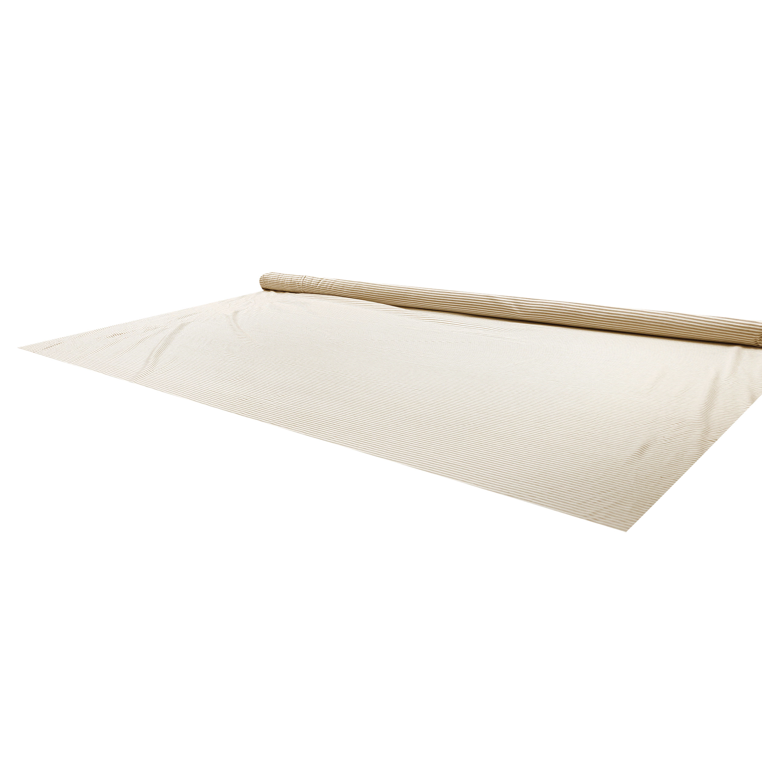 Baumwoll-Jersey Dünne Streifen Beige