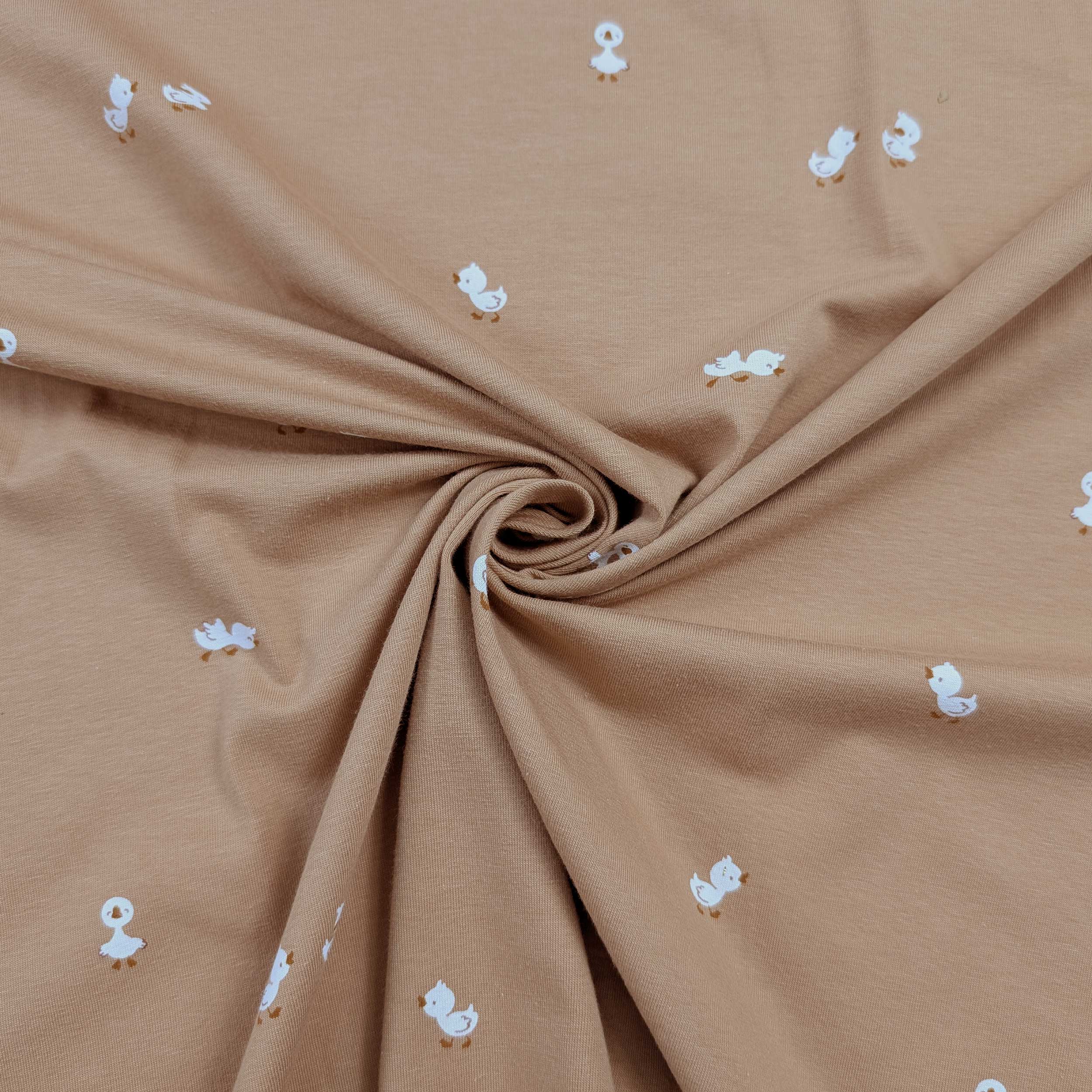 Cotton Jersey with Donald Duck Pattern Image