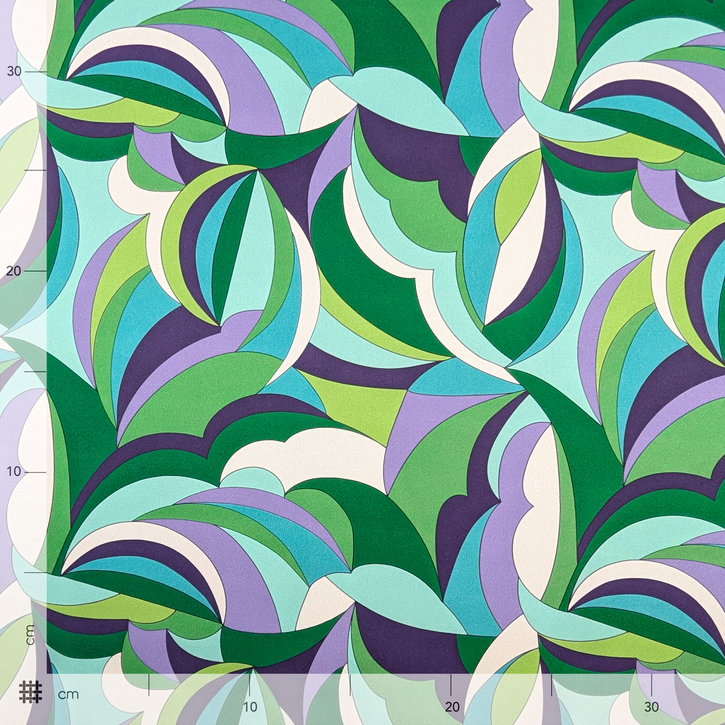 Satin Set High Fashion Fantasy Multicolour Lilac Green Image
