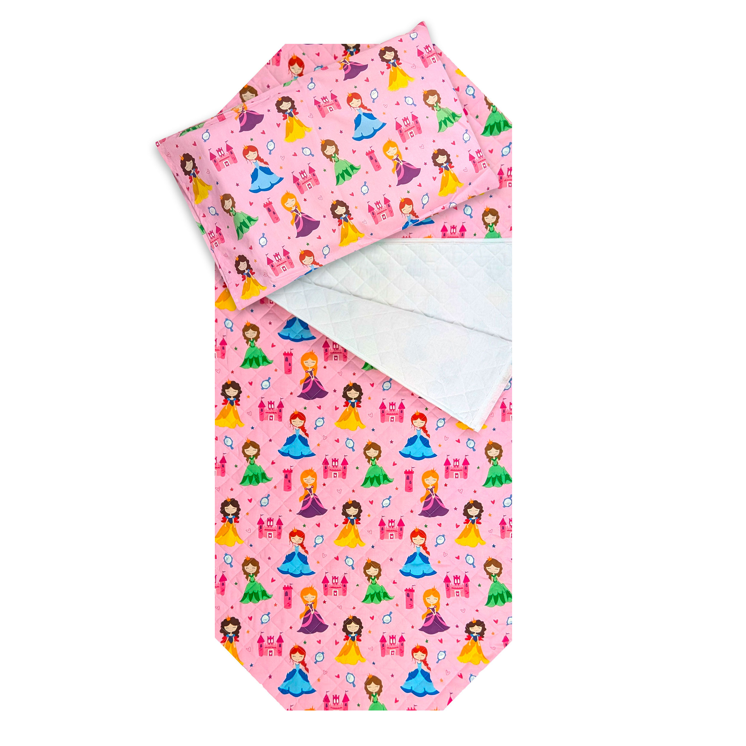 Shaped Sleeping Bag for Brandy Princesses Pink Background Image