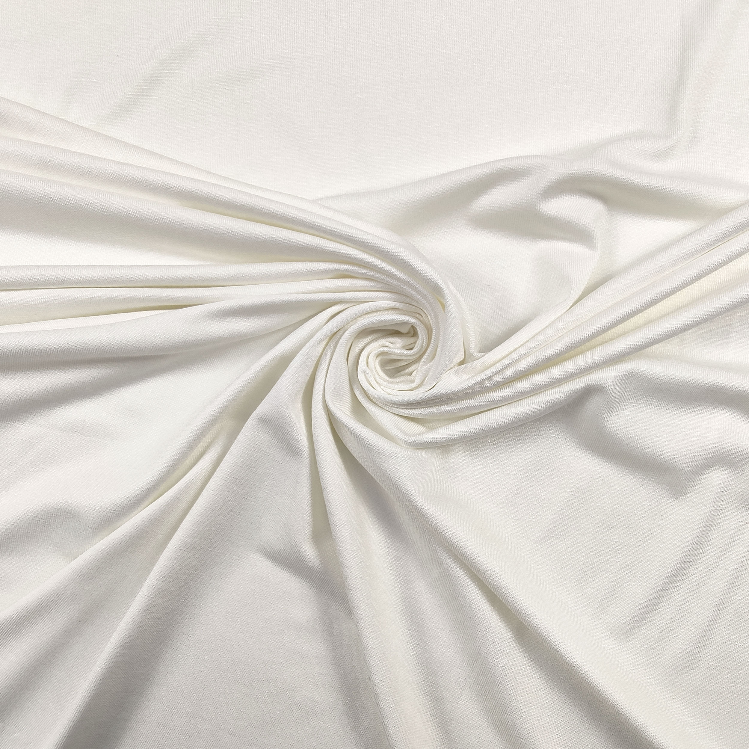 Piece of plain white viscose jersey, natural white, 65x155 cm Image