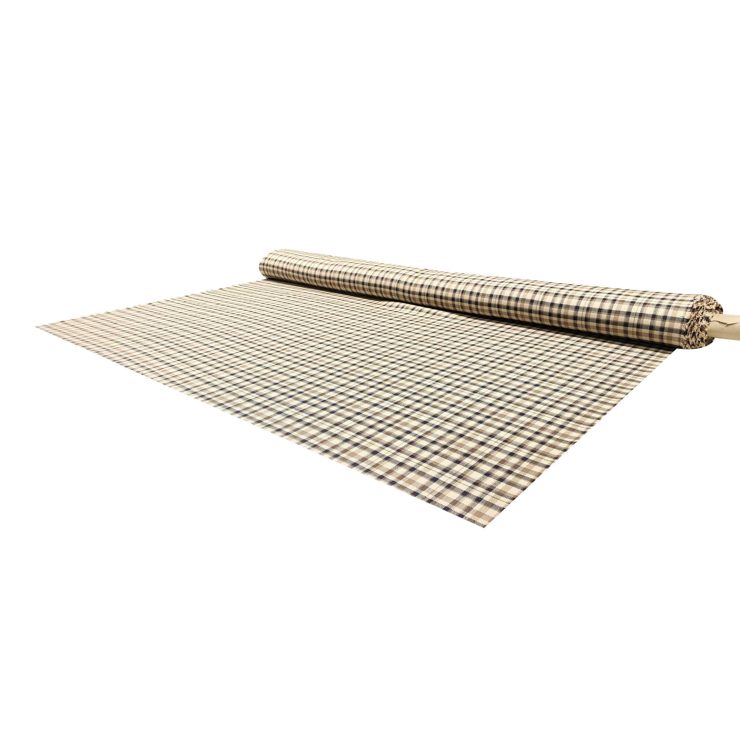 Tissu à carreaux bleu et beige