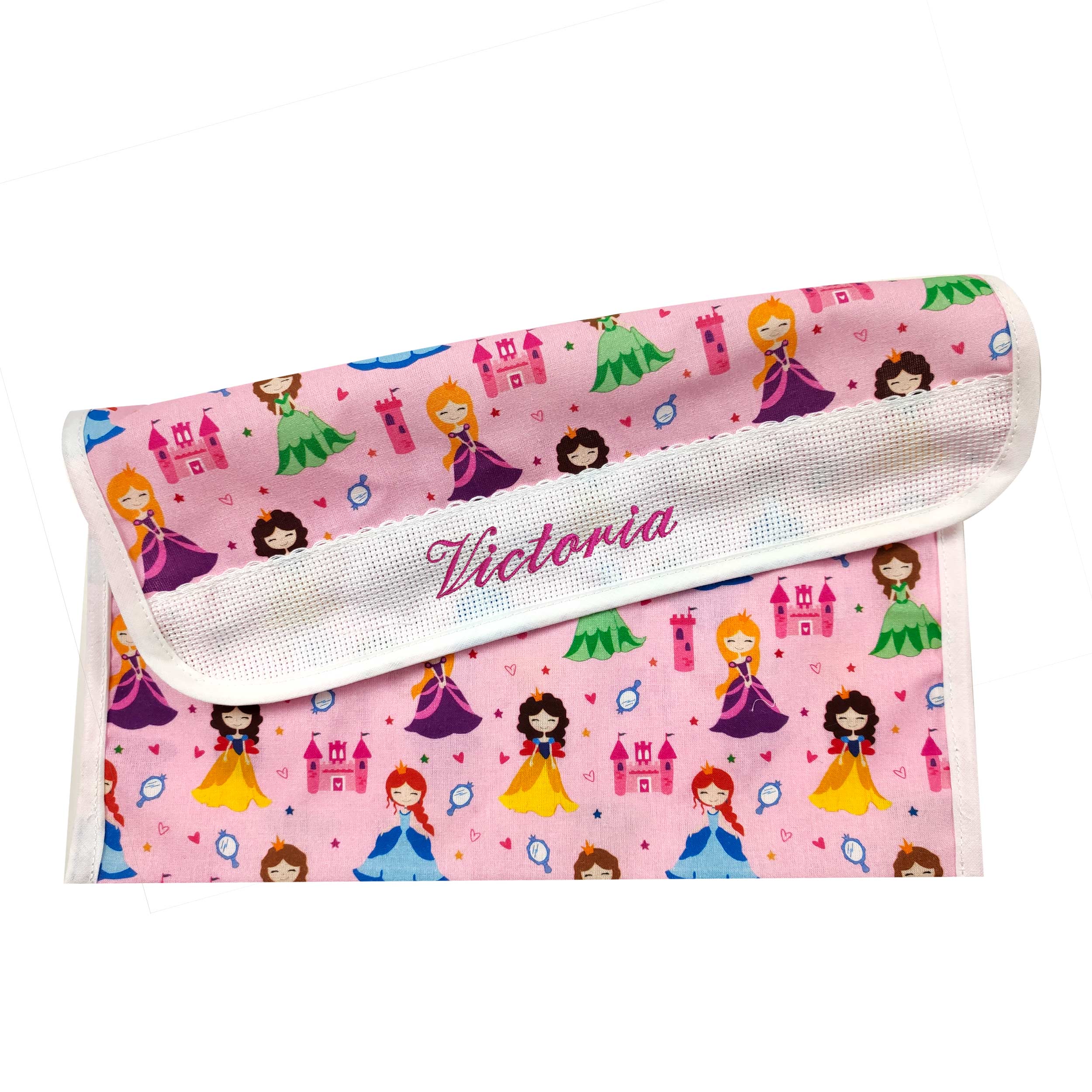 Porte-bavoir Princesses Fond rose