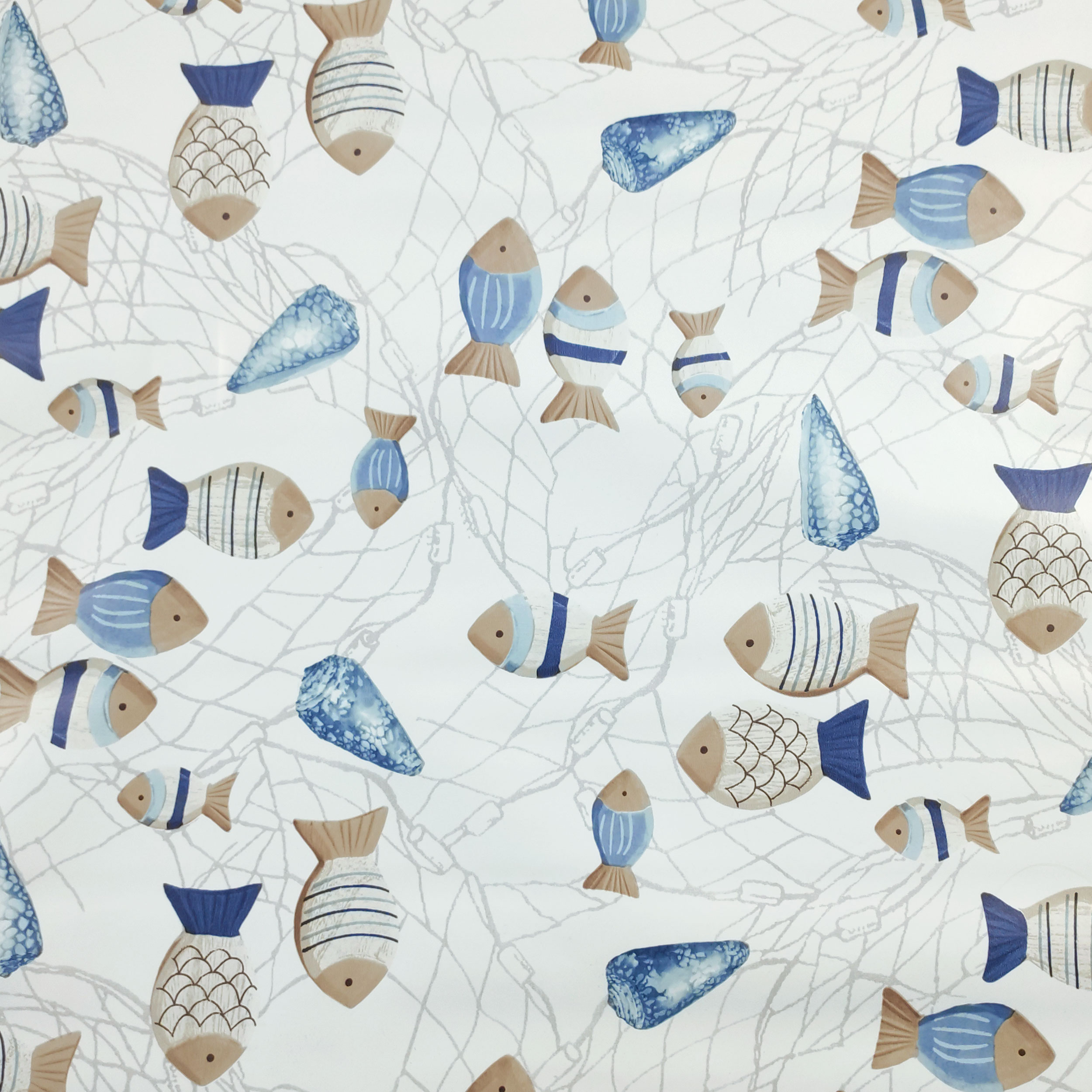 Tissu pour nappe plastifiée Poisson