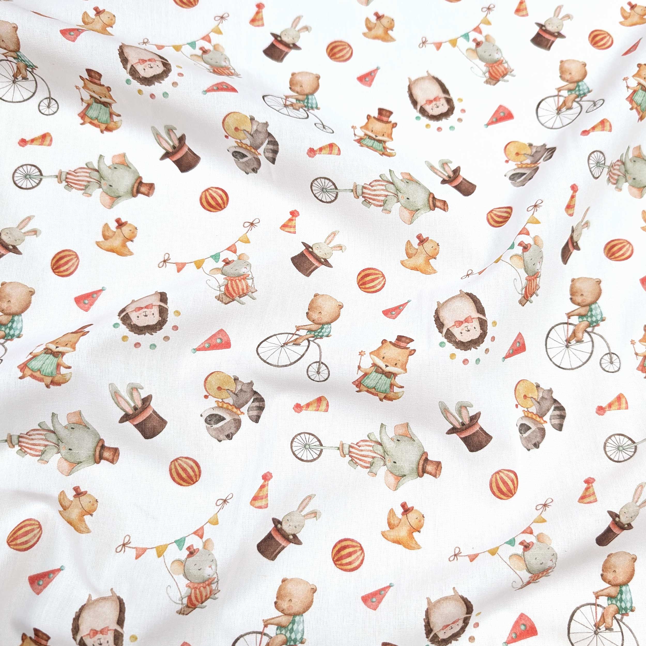 Percale Cotton: Circus Animals Image
