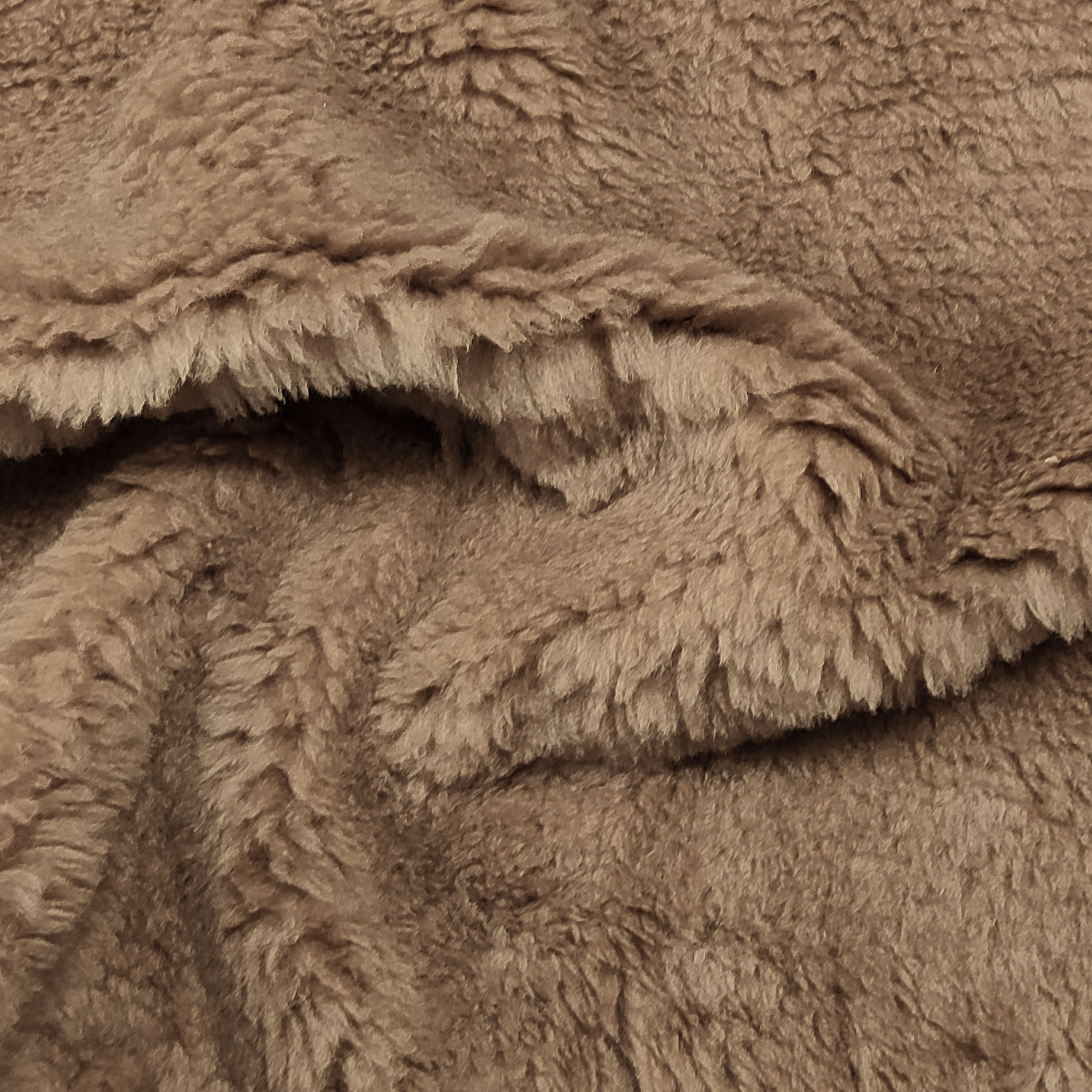 Peluche de piel sintética Color sólido Camel