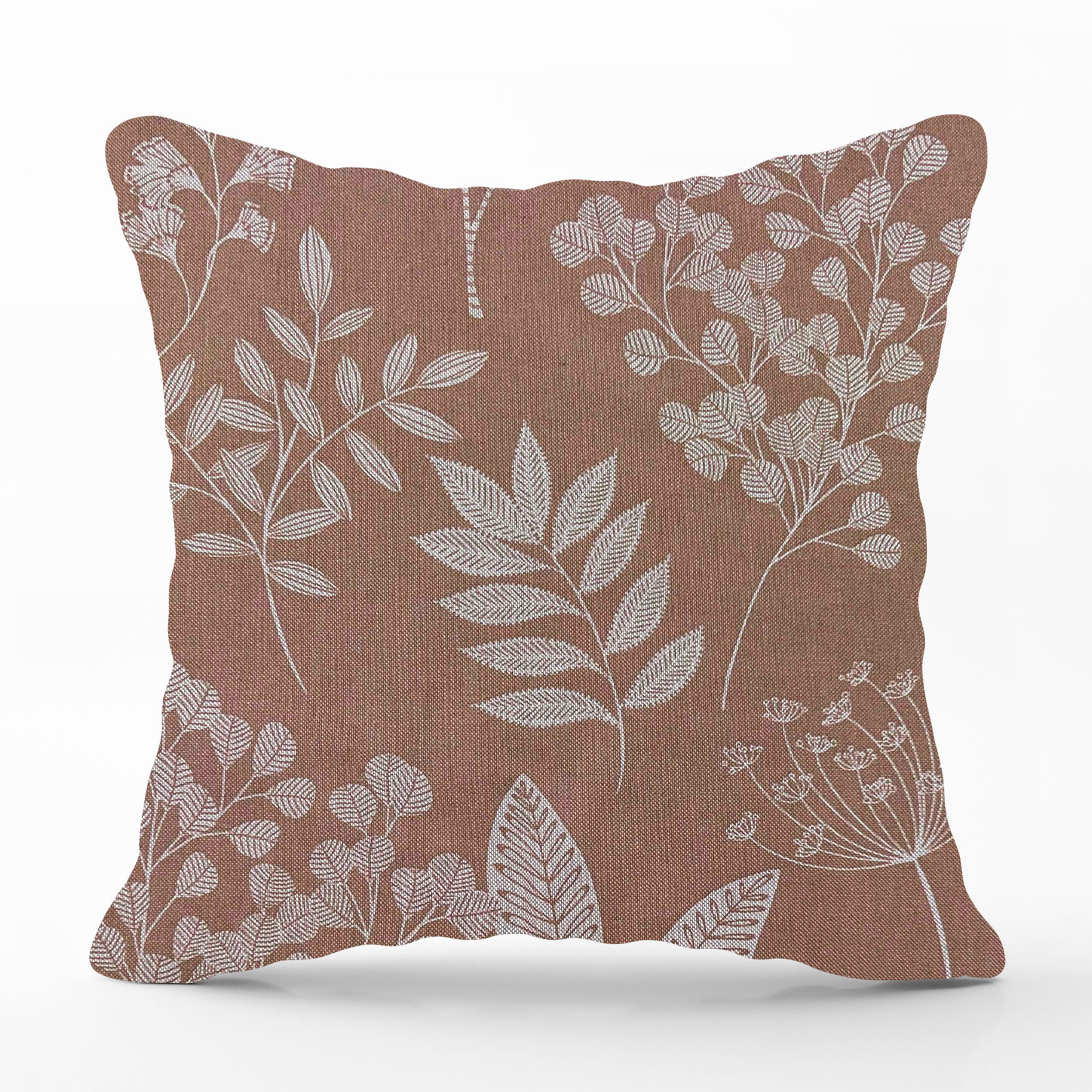 Delicate Flowers Cushion Pillowcase in White Image