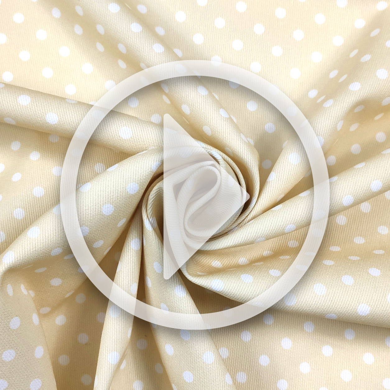 Tissu à pois beige Happy Piquet Image