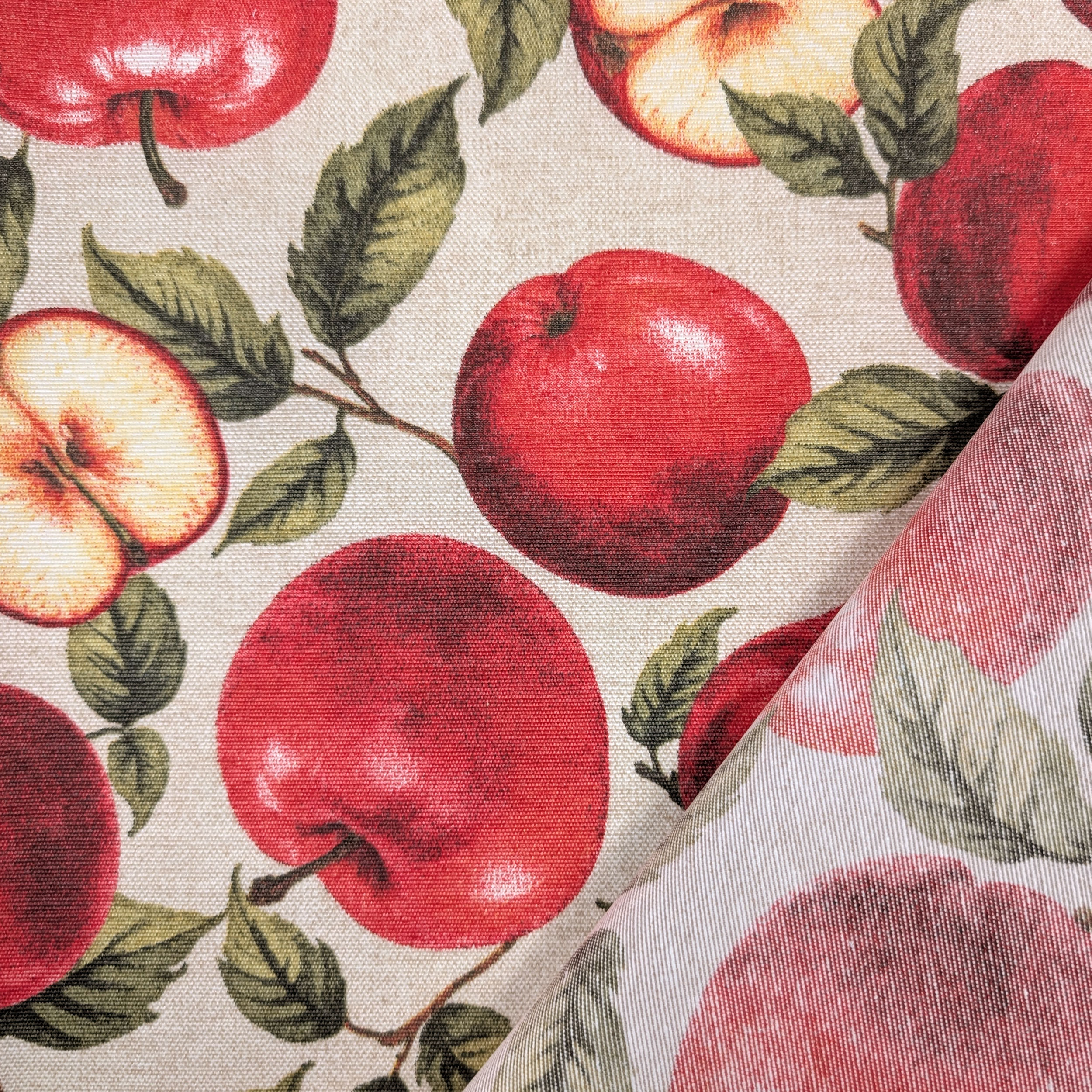 Fabric for Resin Tablecloth Apples Image