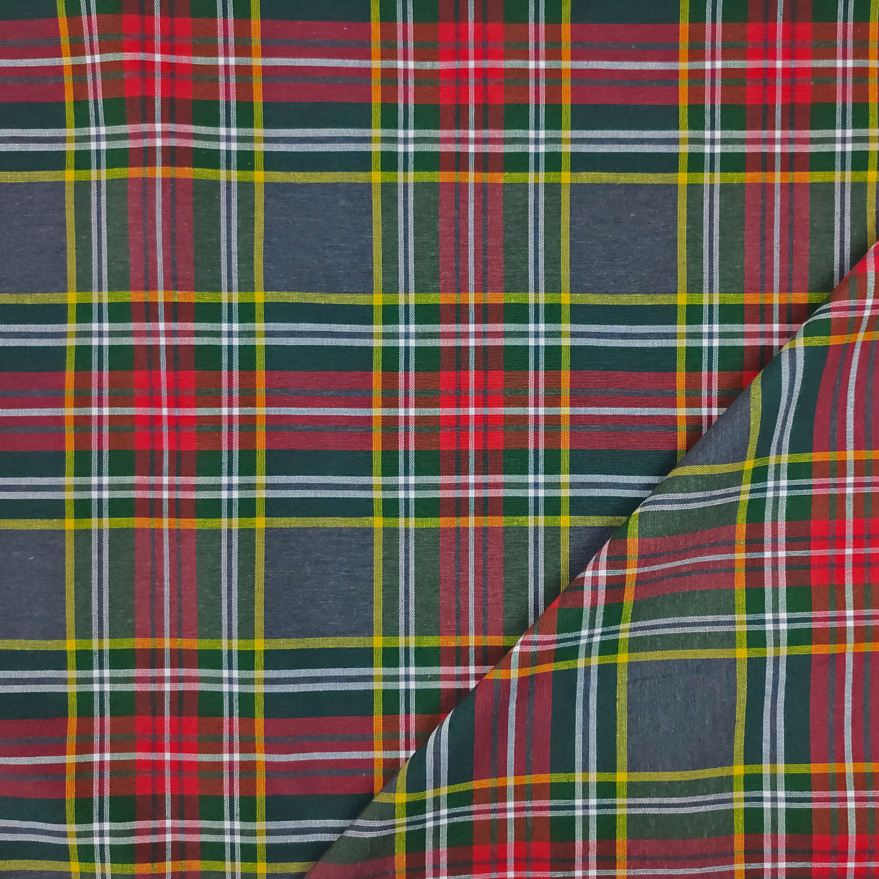 Tartan Fabric Large Grey Red Image