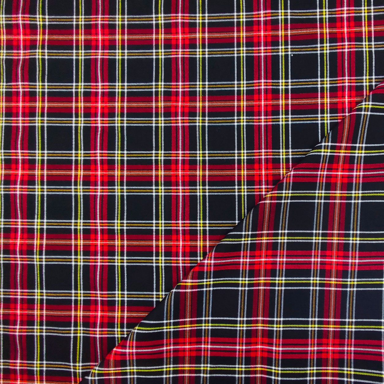 tartan-scozzese-nero-quadro-rosso