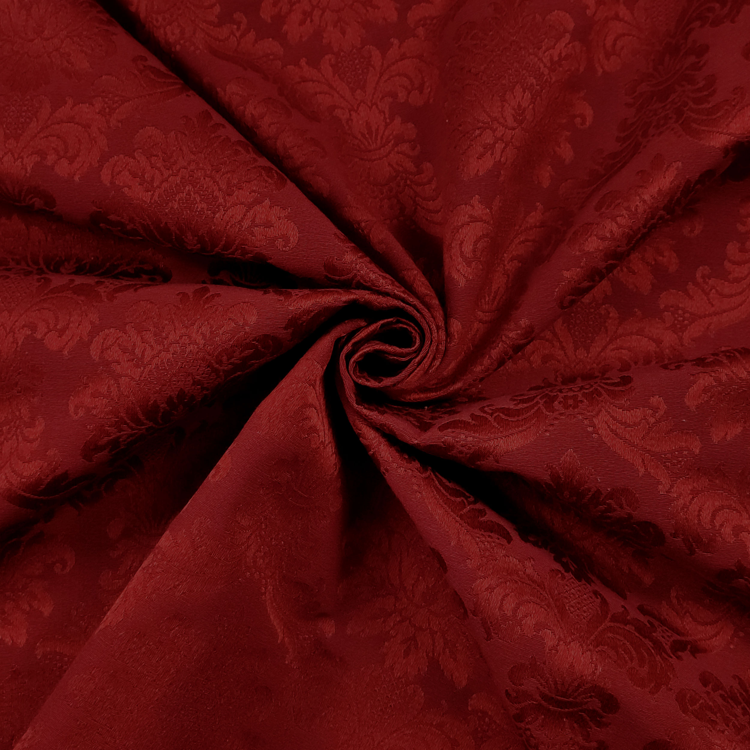 Tissu damassé rouge foncé