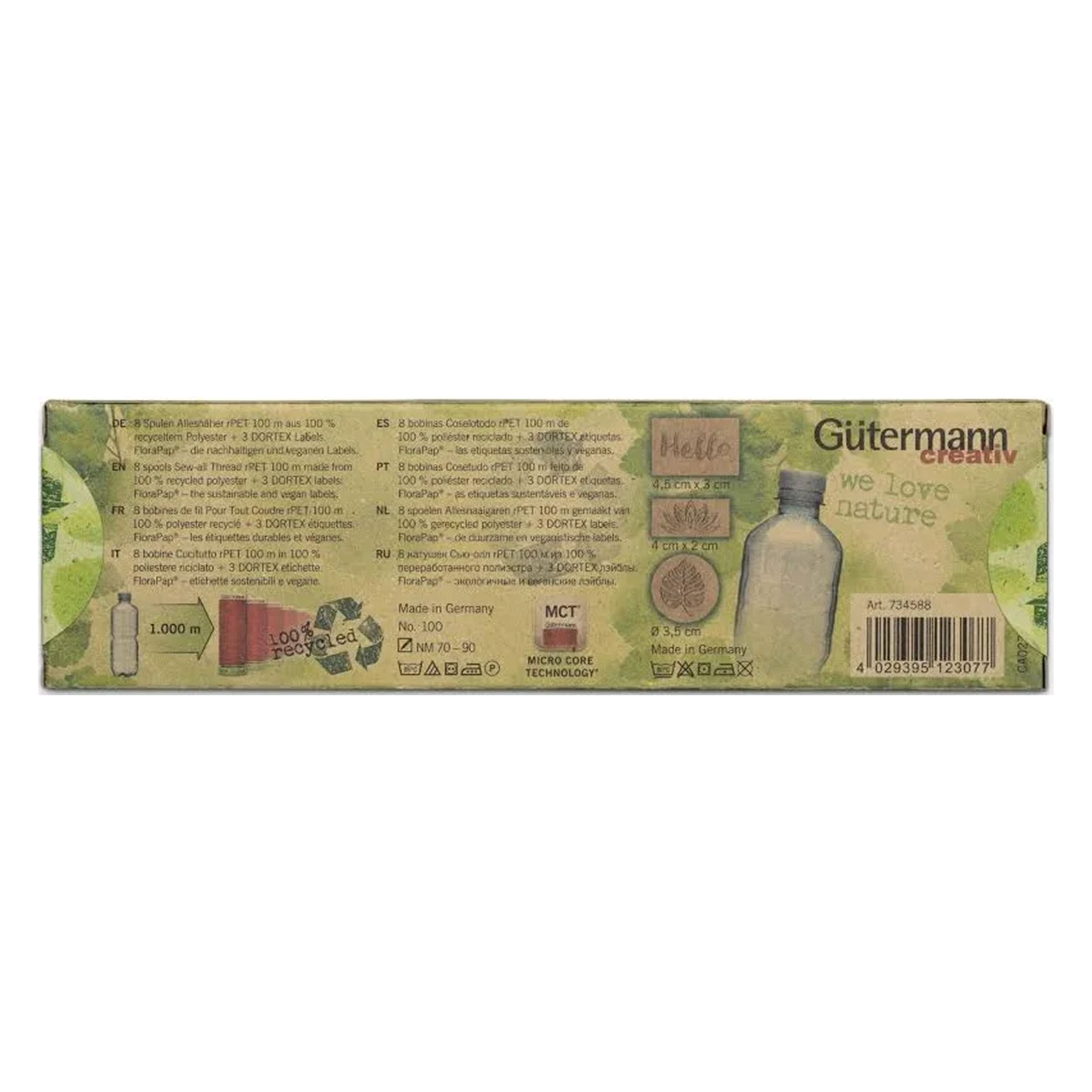 Gutermann Creative Stitcher rPET 8 Reels with Labels Image