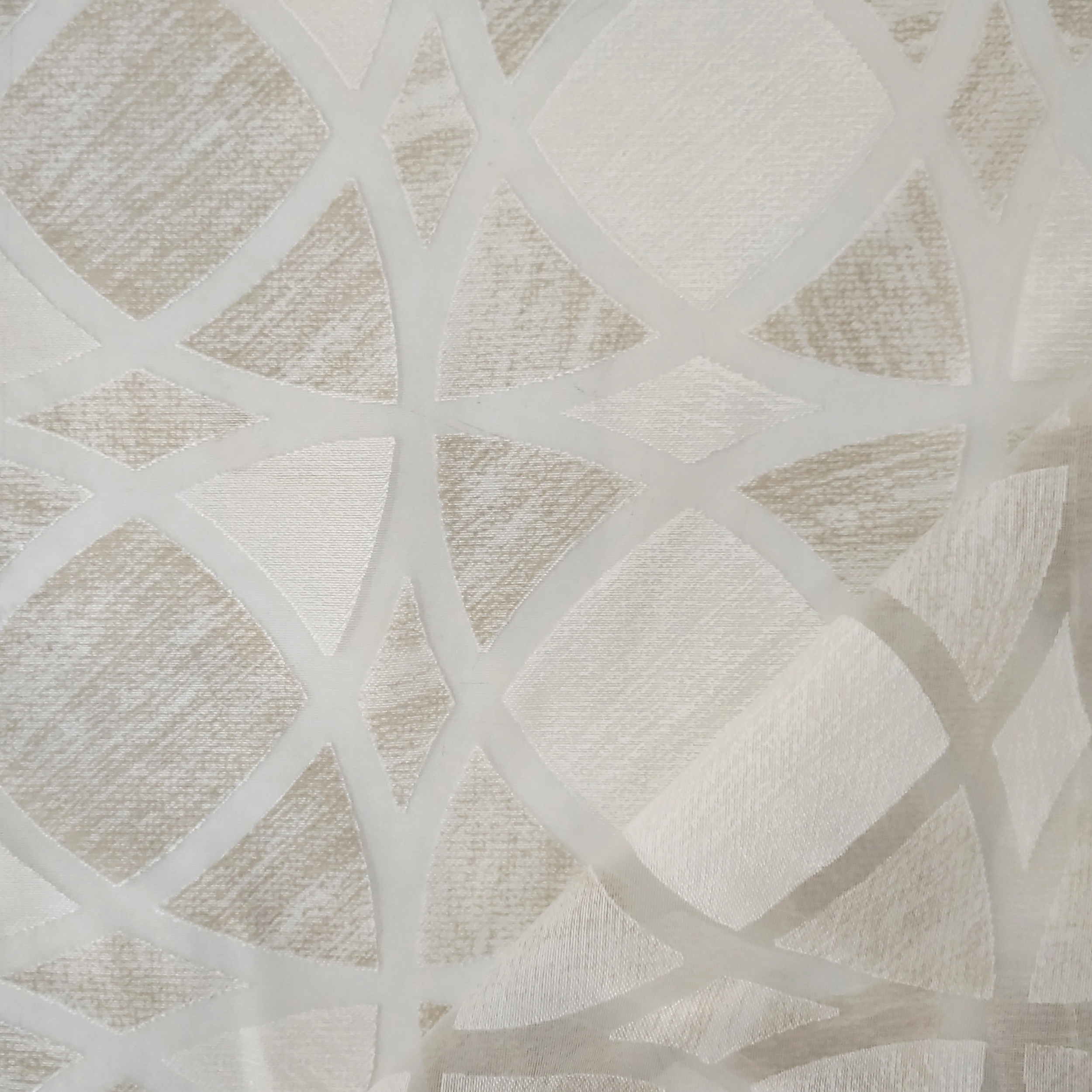 Tissu de rideau géométrique Devorè Beige