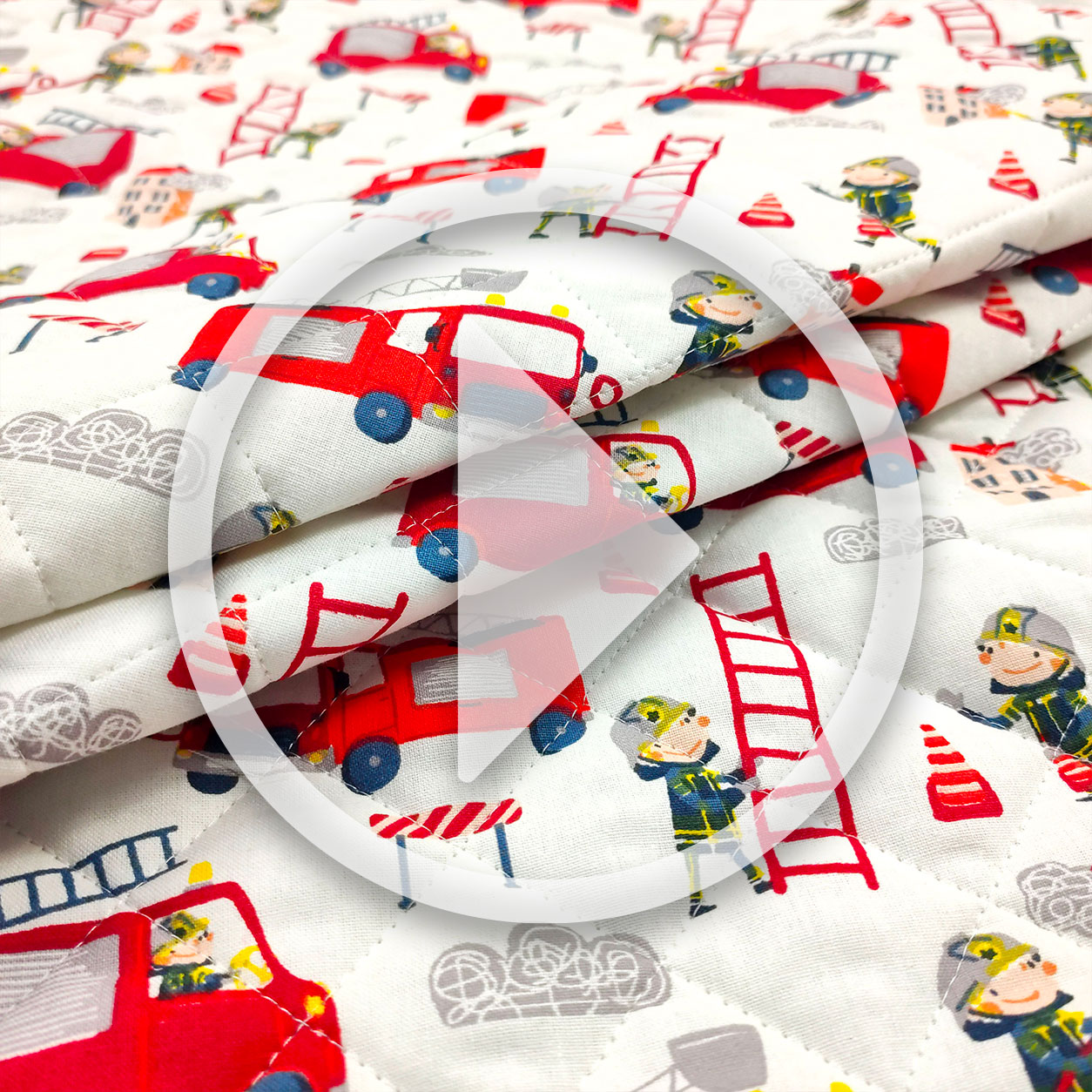 Tissu matelassé pompier Image