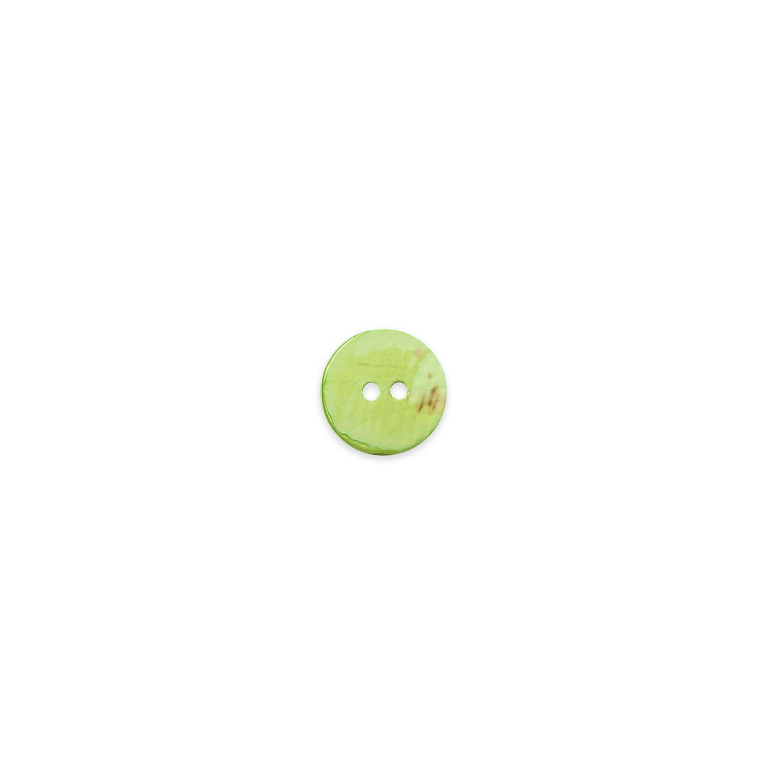 Mother-of-pearl button 2 holes Apple Green Image