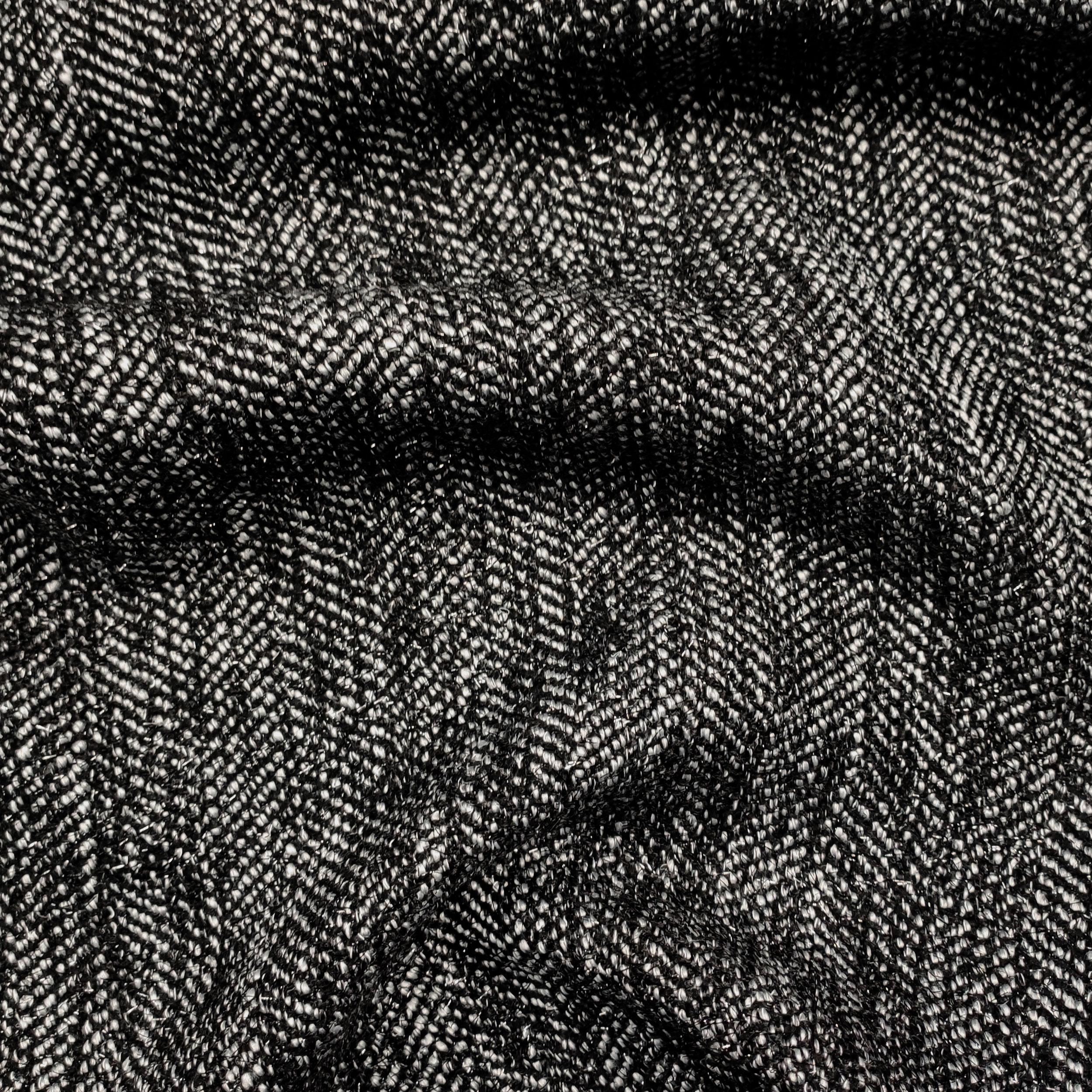 Tweed de lúrex en tinte blanco y negro