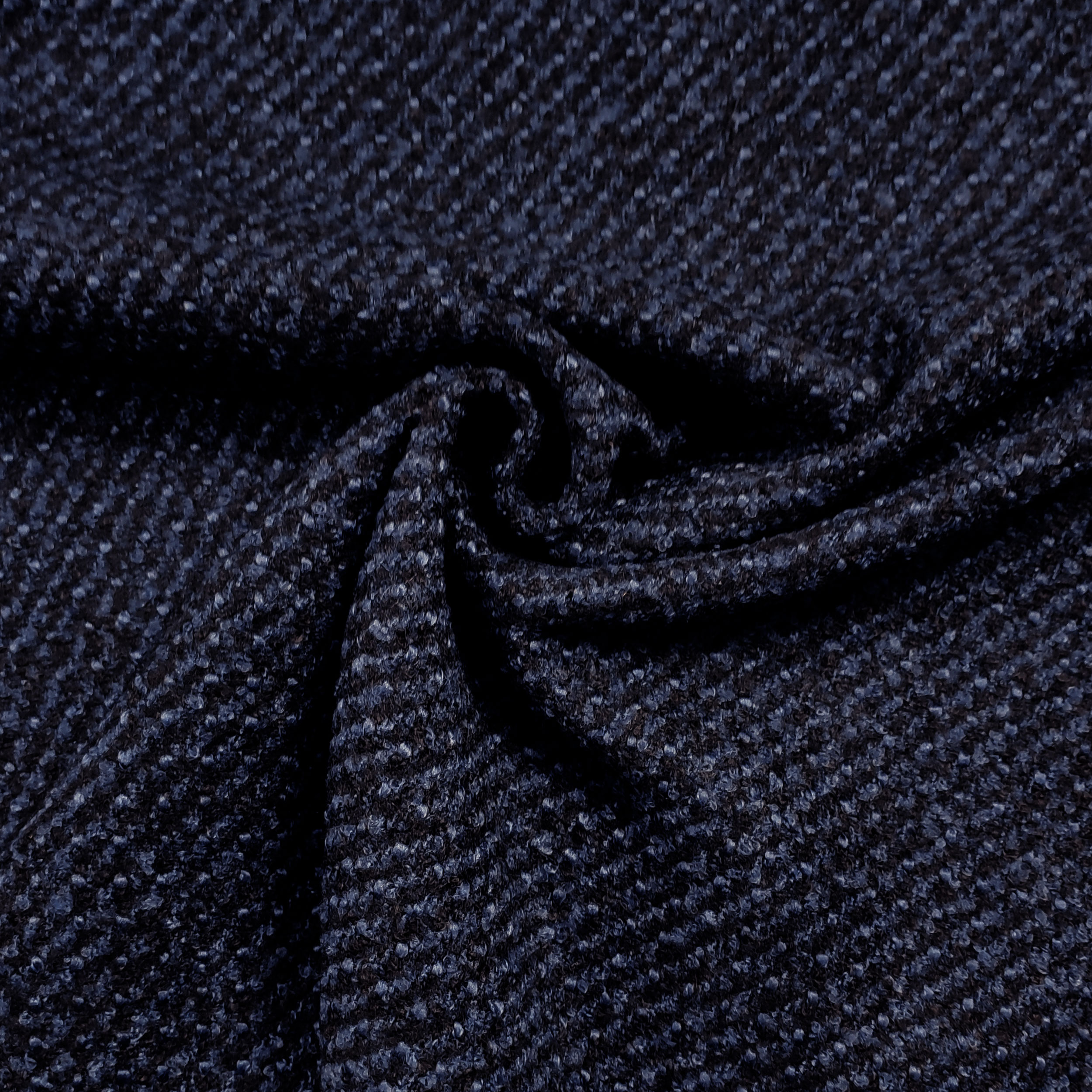Manteau en tweed bleu et noir